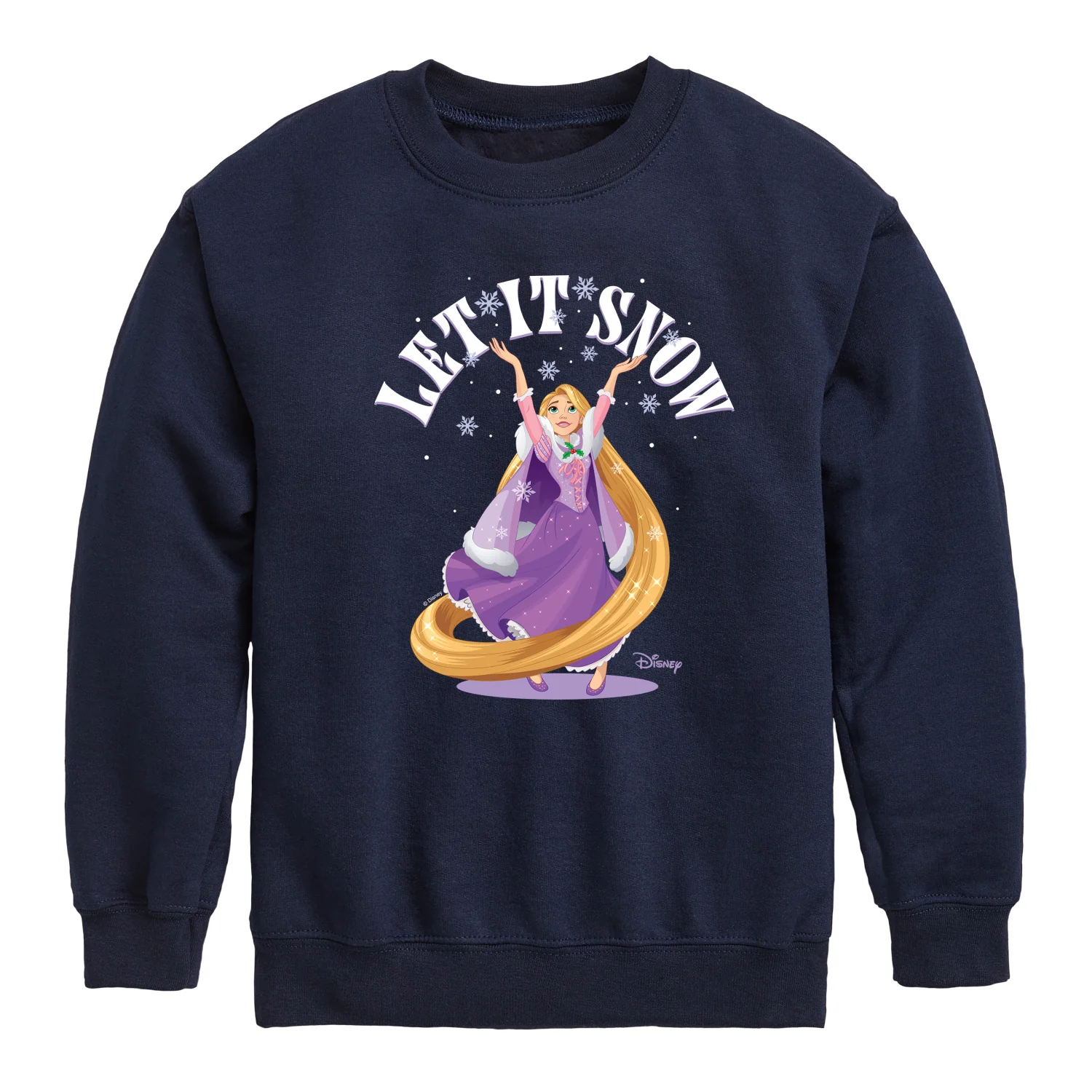 Disney Princess - Let It Snow - Youth Crew Fleece Sweatshirt - Image 2
