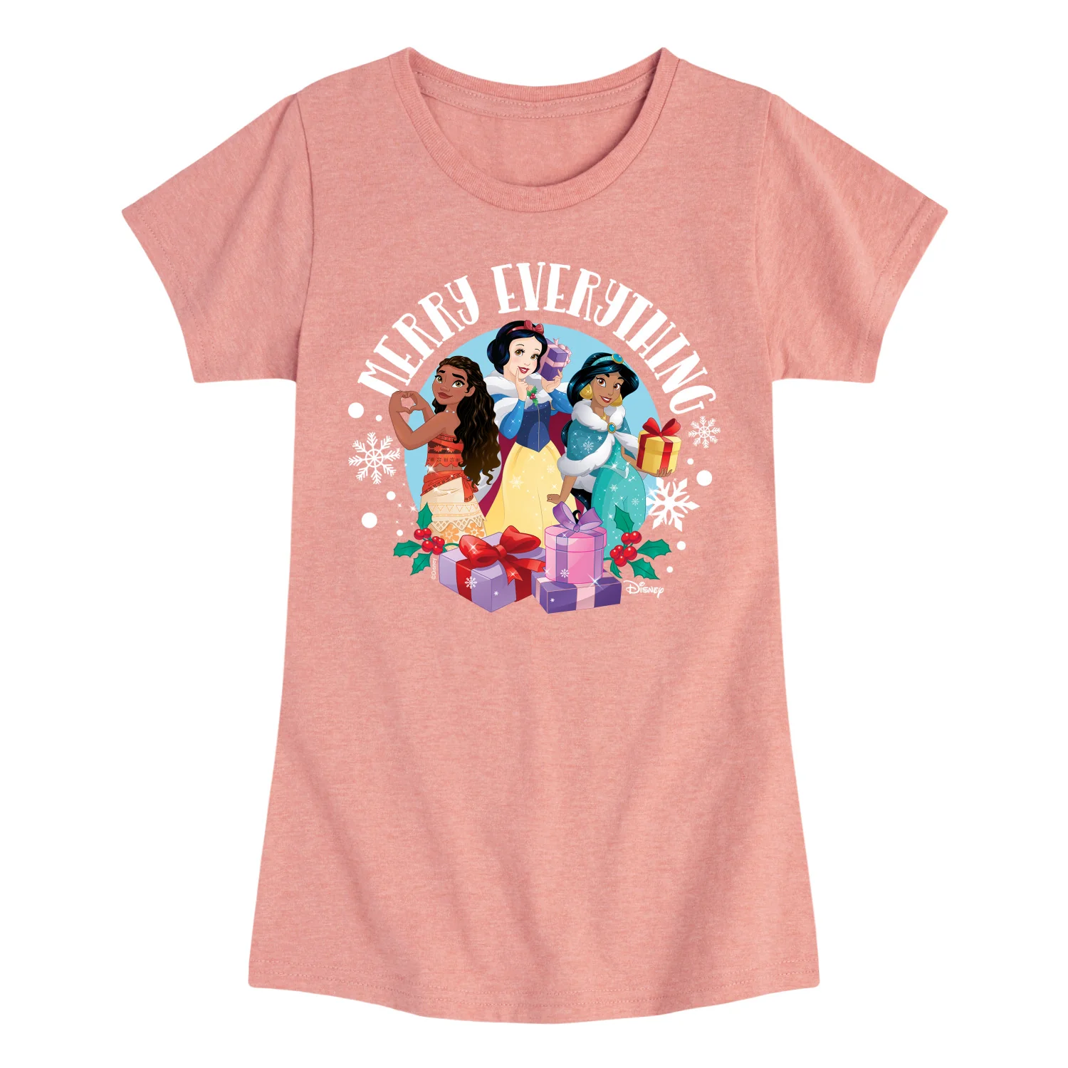 Disney Princess - Merry Everything - Youth Girls Short Sleeve T-Shirt - Image 4