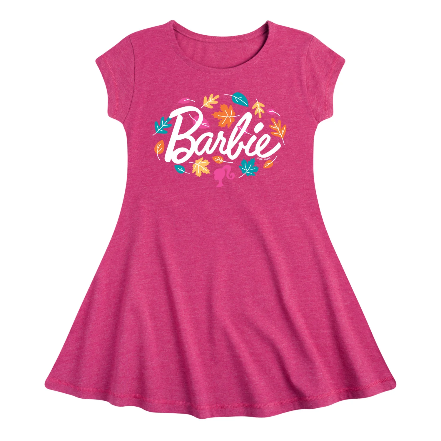 Barbie - Leaves Swirling - Toddler And Youth Girls Fit And Flare Dress - Image 2