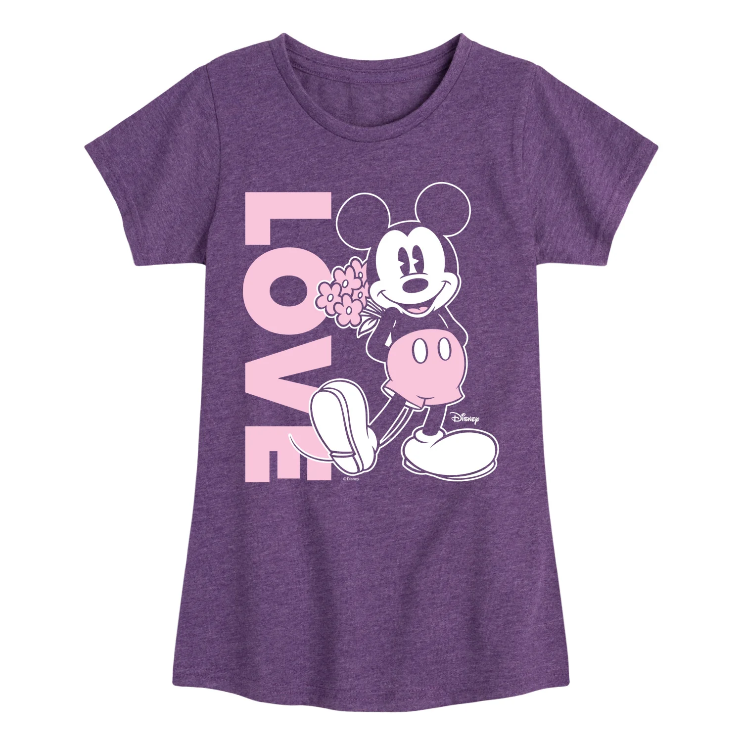 Disney - Mickey Love - Toddler & Youth Girls Short Sleeve Graphic T-Shirt - Image 3