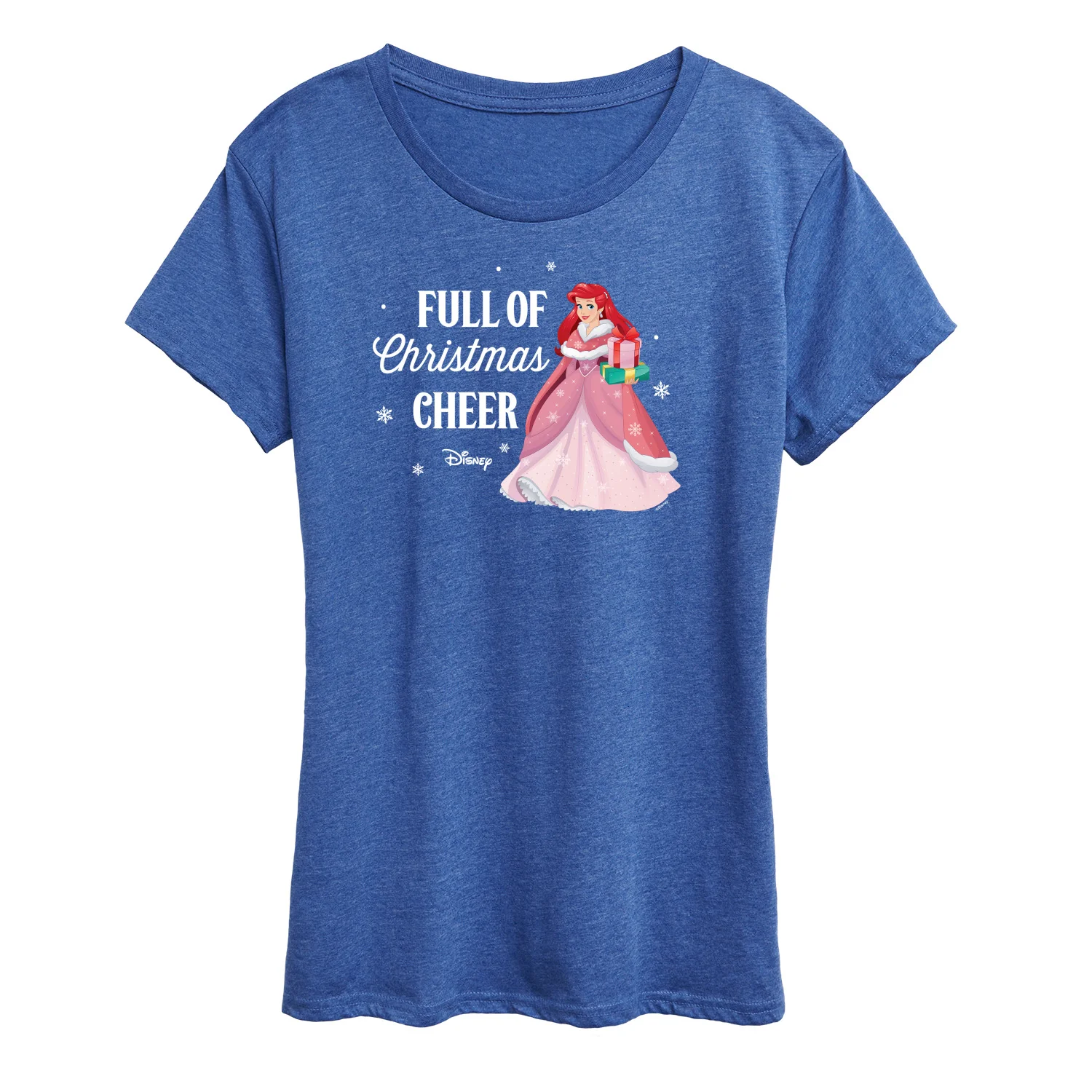 Disney - Full Of Christmas Cheer Ariel - Women's Short Sleeve Graphic T-Shirt - Image 6