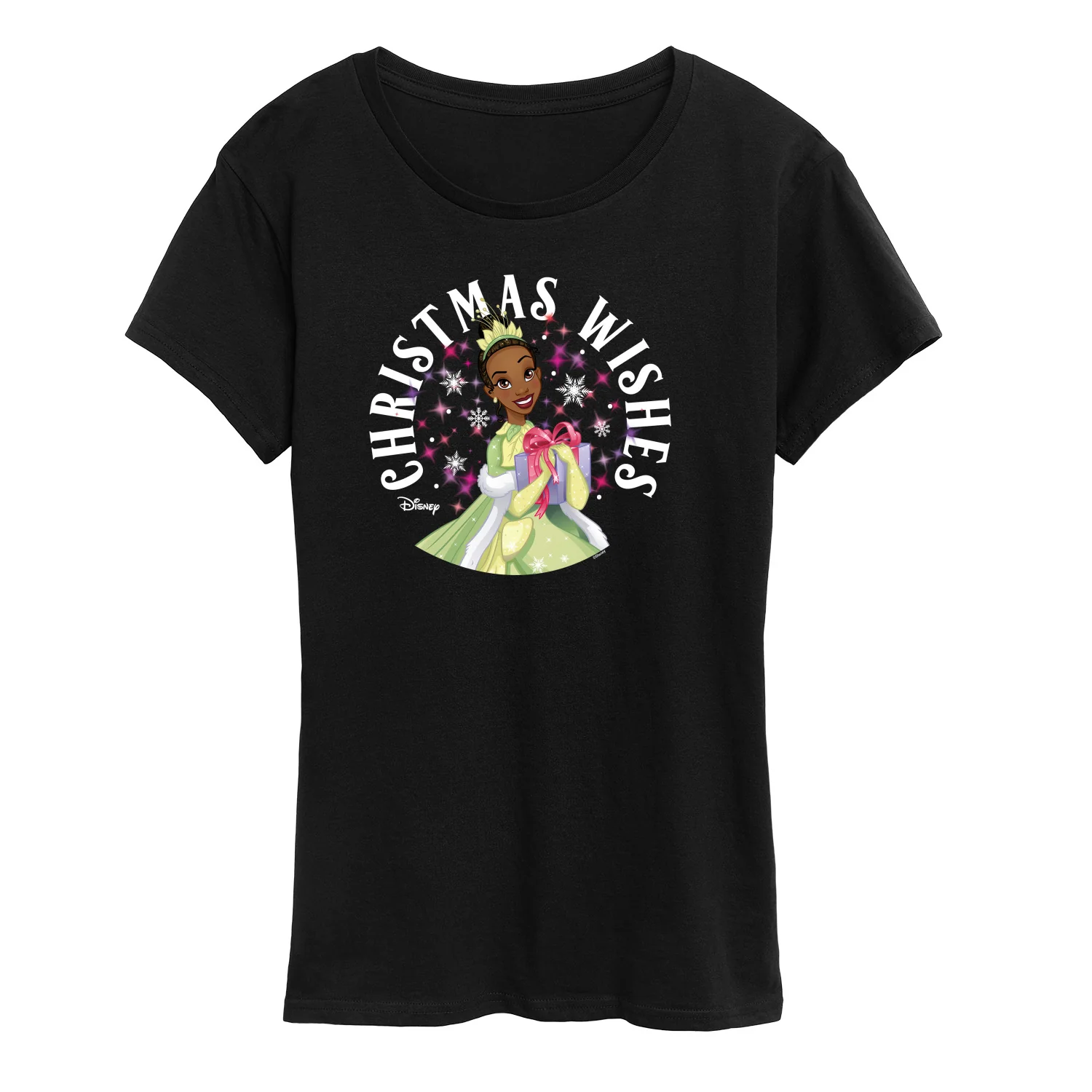 Disney - Christmas Wishes Tiana - Women's Short Sleeve Graphic T-Shirt - Image 3