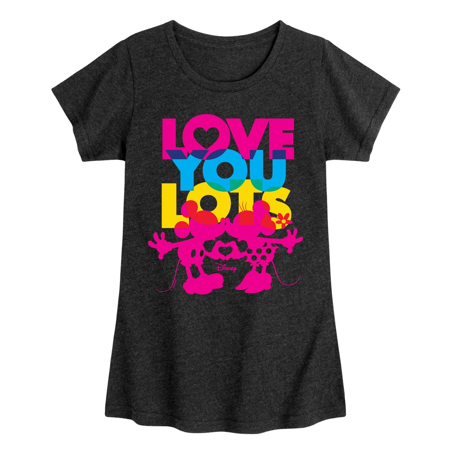Disney - Love You Lots - Youth Girls Fitted Short Sleeve T-Shirt