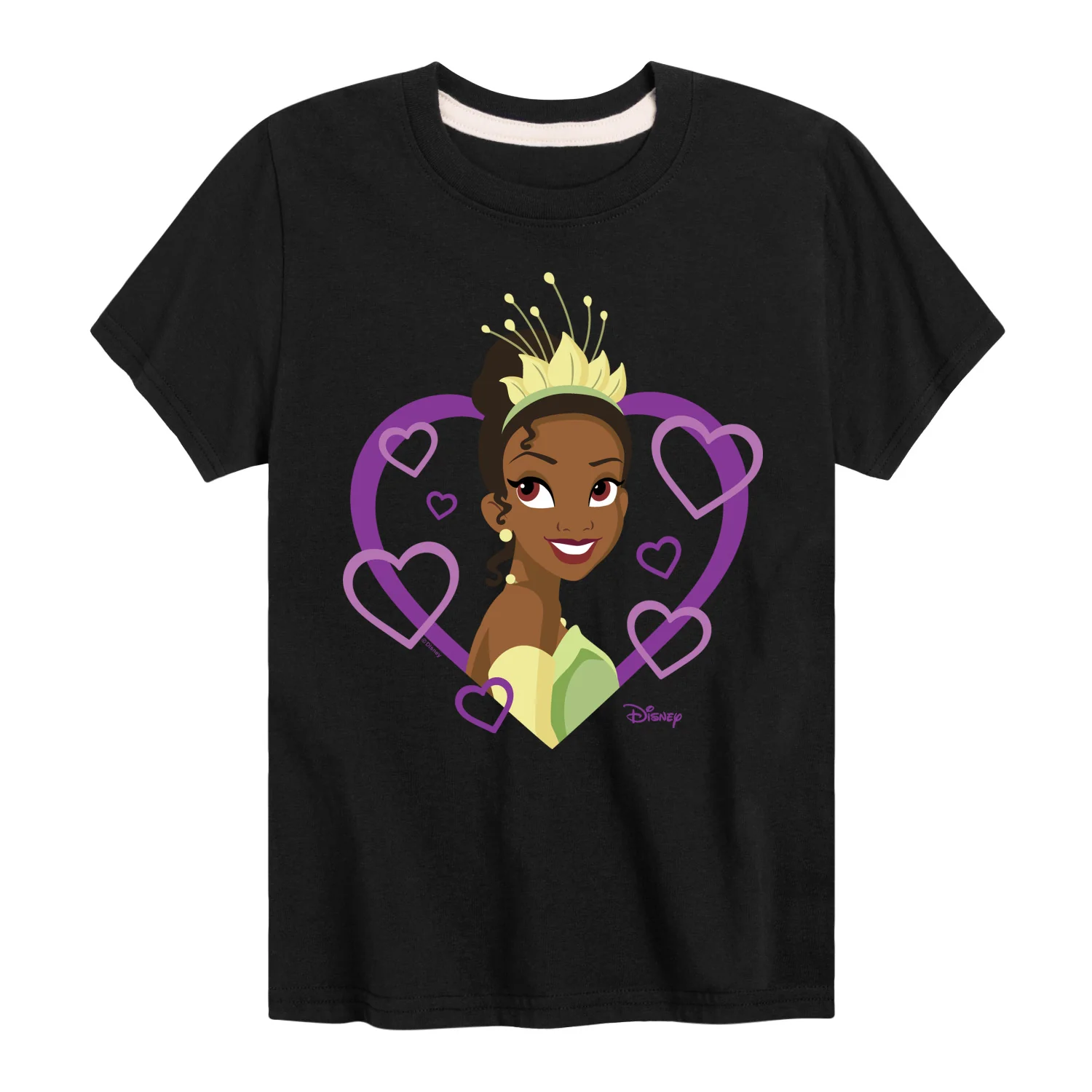 Disney Princess - Tiana Hearts - Youth Short Sleeve Graphic T-Shirt - Image 2
