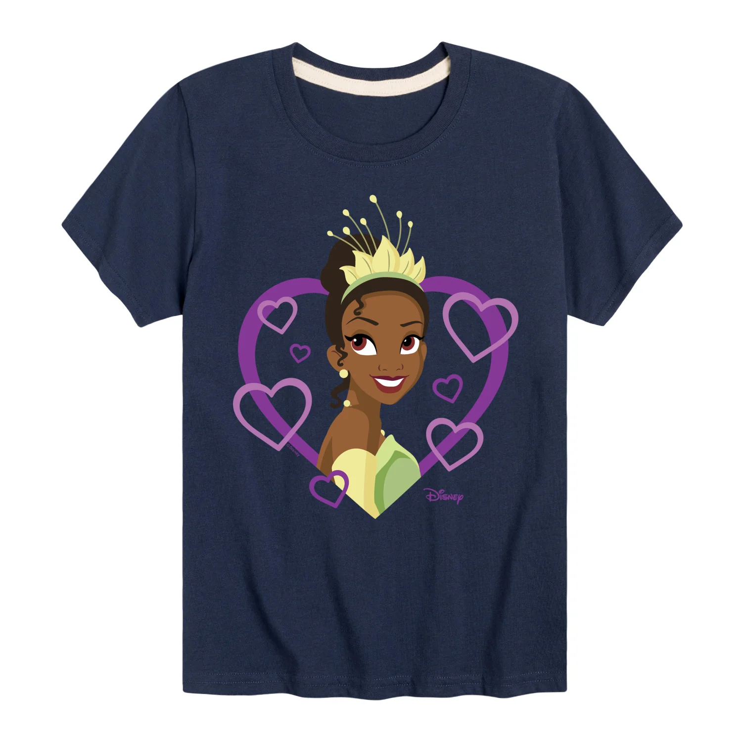 Disney Princess - Tiana Hearts - Youth Short Sleeve Graphic T-Shirt - Image 3