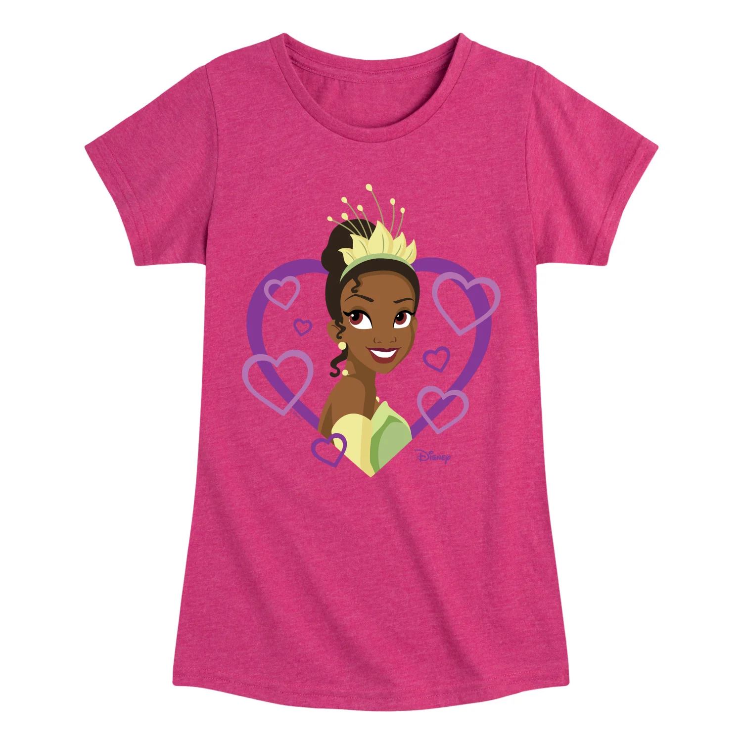 Disney Princess - Tiana Hearts - Toddler And Youth Girls Short Sleeve Graphic T-Shirt - Image 3