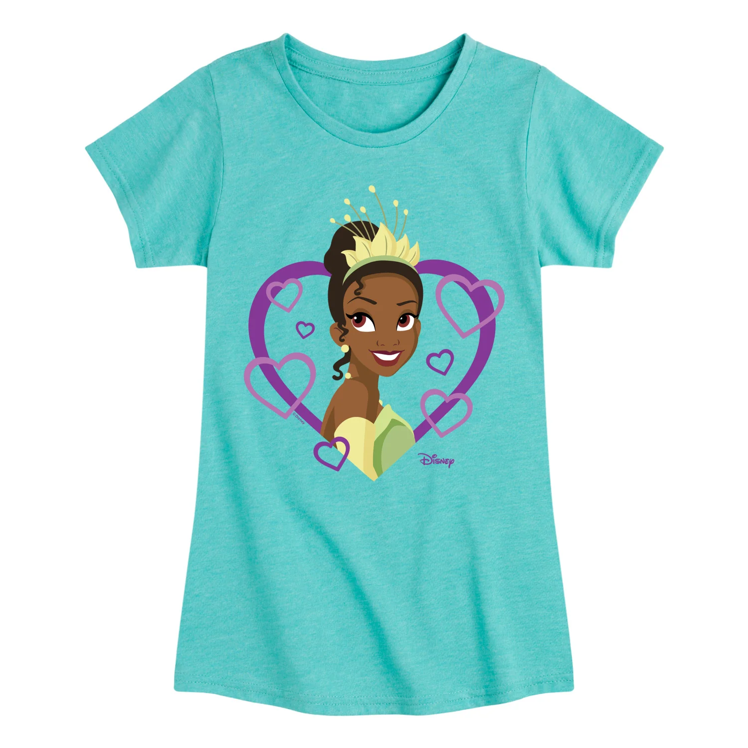 Disney Princess - Tiana Hearts - Toddler And Youth Girls Short Sleeve Graphic T-Shirt - Image 4