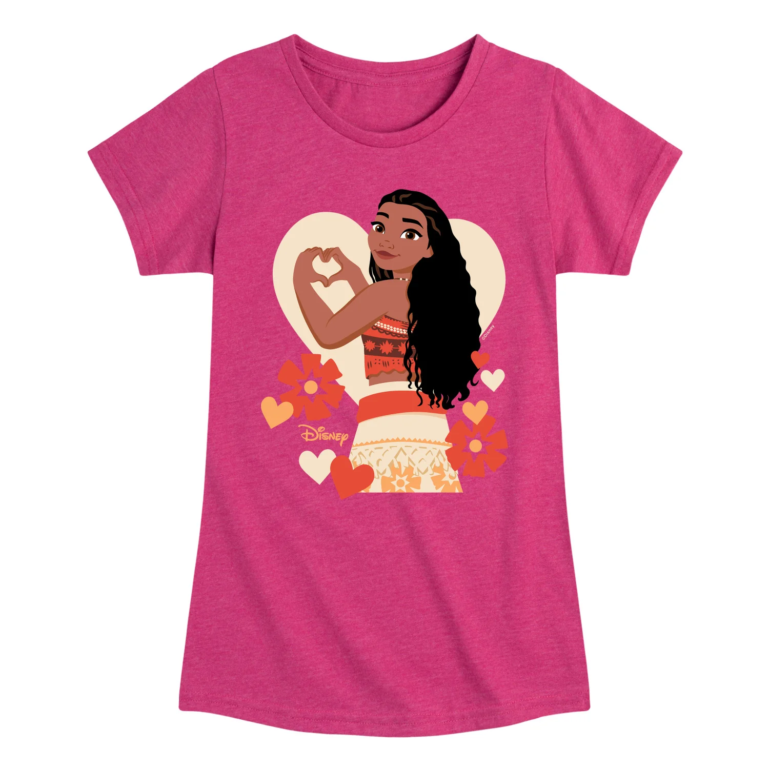 Moana - Love Moana - Youth Girls Fitted Short Sleeve T-Shirt - Image 4