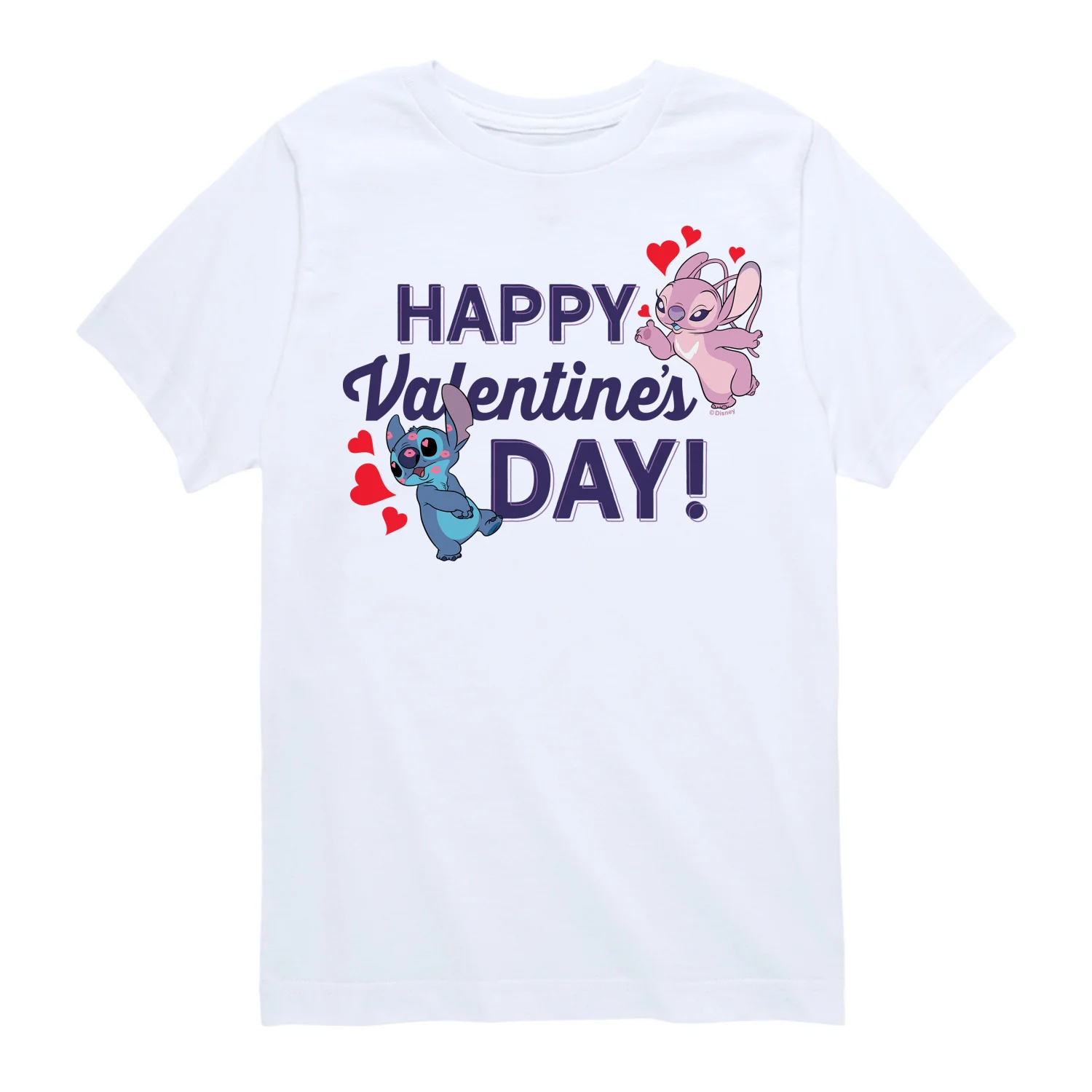 Lilo & Stitch - Happy Valentine's Day - Youth Boys Short Sleeve Graphic T-Shirt - Image 2
