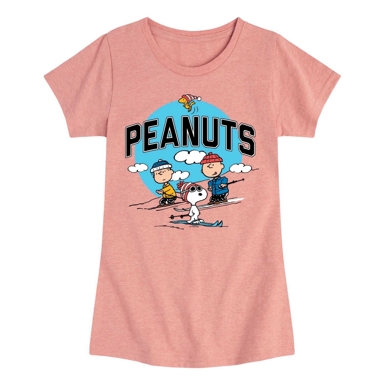 Peanuts - Snoopy and Friends Skiing - Toddler And Youth Girls Short Sleeve Graphic T-Shirt - Image 2