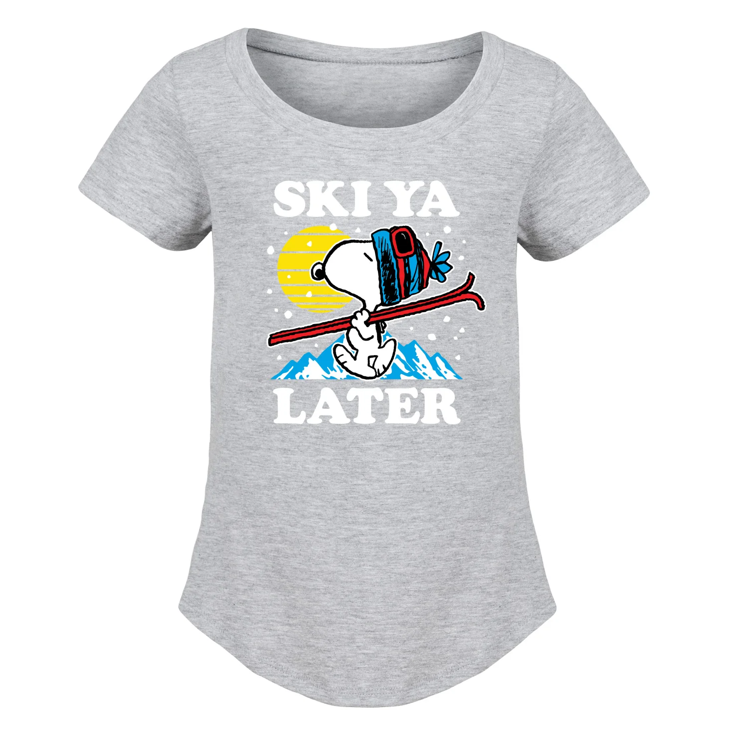 Peanuts - Snoopy Ski Ya Later - Toddler And Youth Girls Short Sleeve Graphic T-Shirt