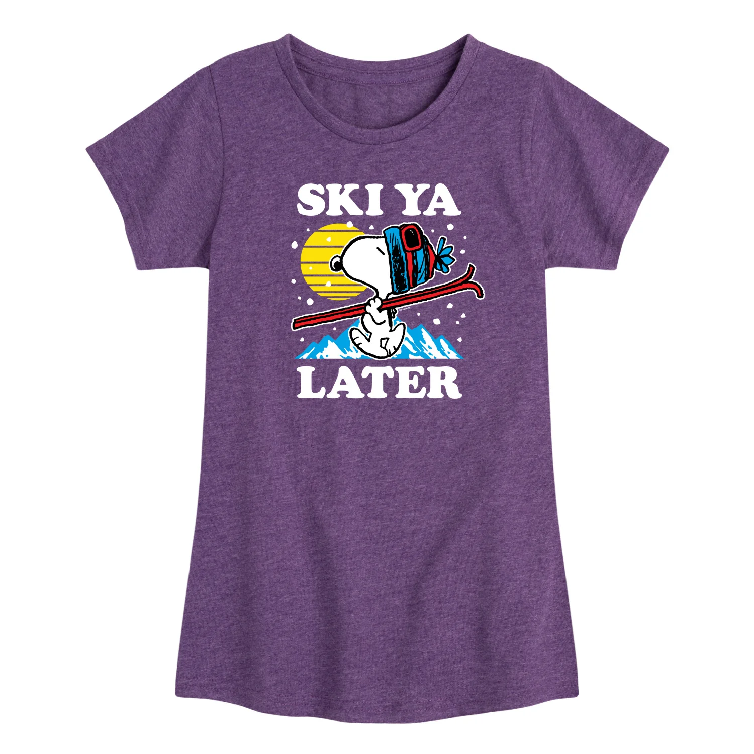 Peanuts - Snoopy Ski Ya Later - Toddler And Youth Girls Short Sleeve Graphic T-Shirt - Image 9