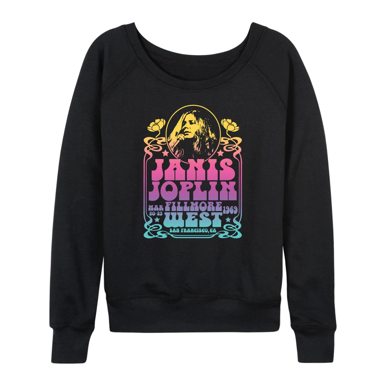 Janis Joplin - Fillmore West - Women's Lightweight French Terry Long Sleeve Shirt
