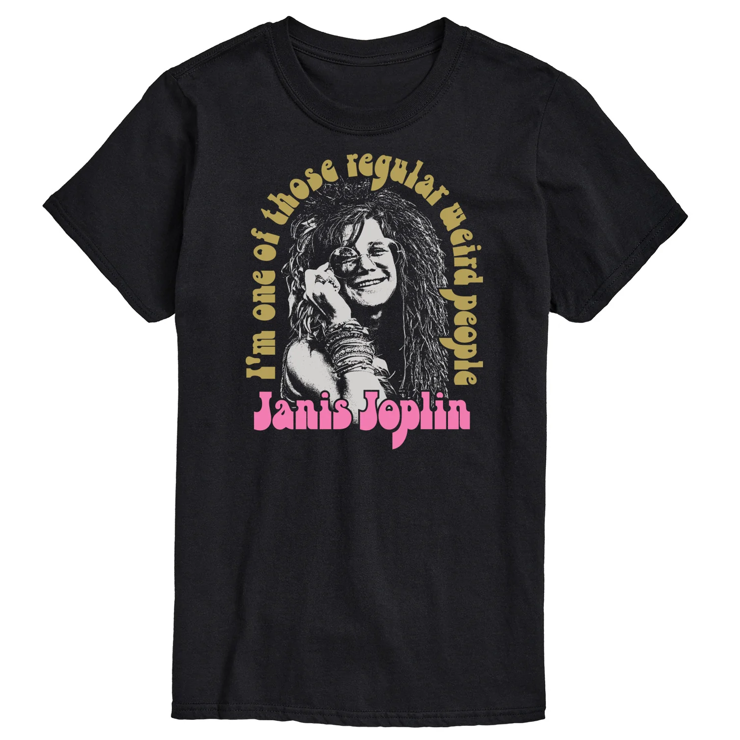 Janis Joplin - One Of Those Regular Weird People - Men's Short Sleeve Graphic T-Shirt - Image 2