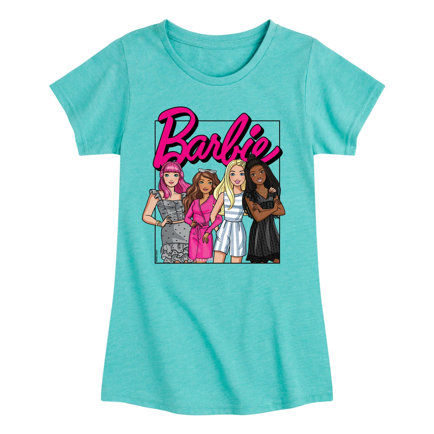 Barbie - Girls All Together - Toddler And Youth Girls Raglan Graphic T-Shirt - Image 3