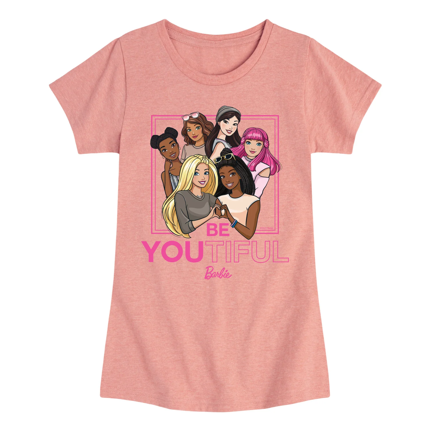 Barbie - BeYOUtiful - All Girls Are Beautiful - Toddler And Youth Girls Raglan Graphic T-Shirt