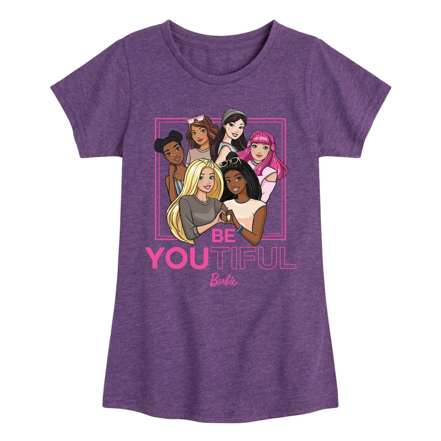 Barbie - BeYOUtiful - All Girls Are Beautiful - Toddler And Youth Girls Raglan Graphic T-Shirt - Image 4