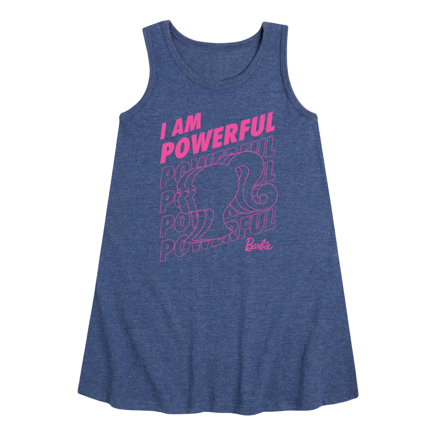 Barbie - I Am Powerful - Original Classic Color - Toddler and Youth Girls A-line Dress