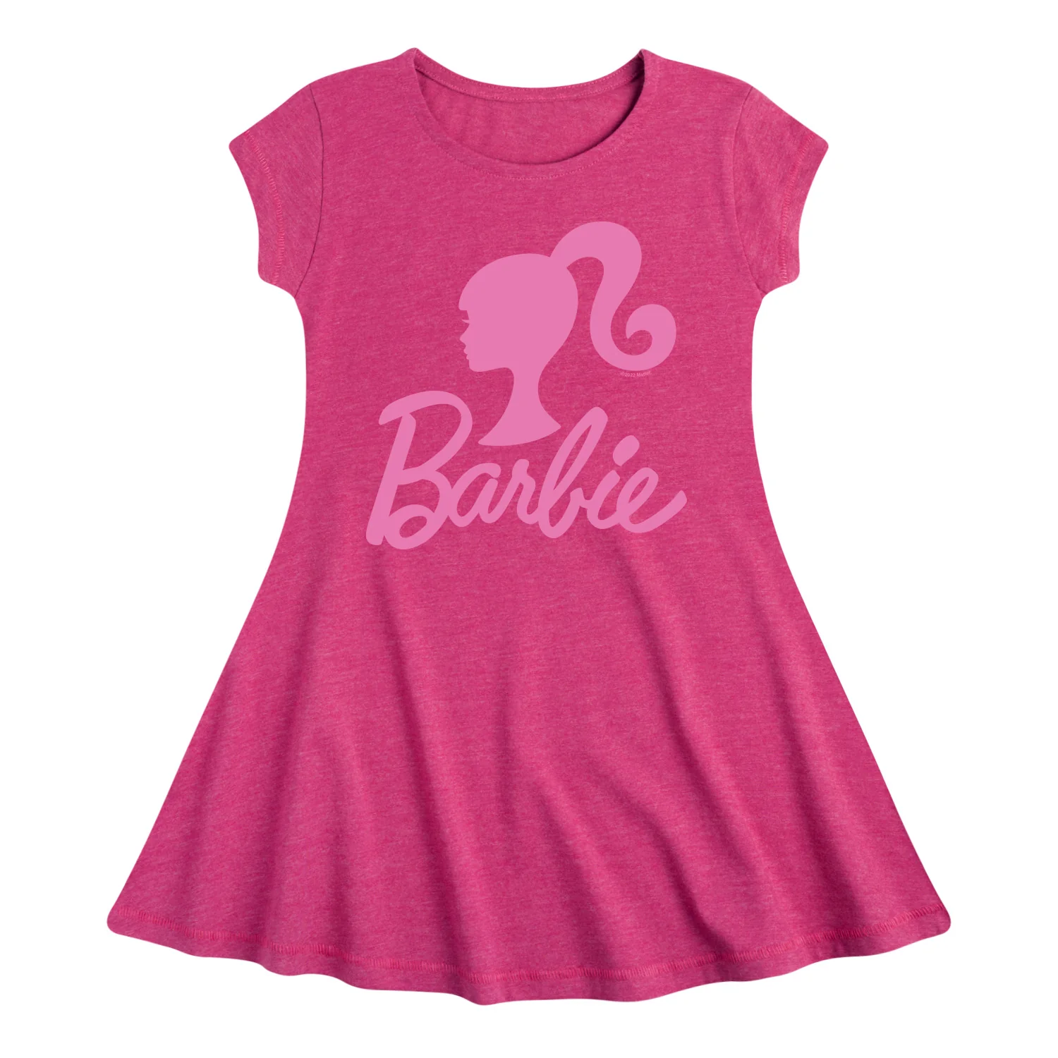 Barbie - Classic Logo Pink - Toddler And Youth Girls Fit And Flare Dress - Image 3