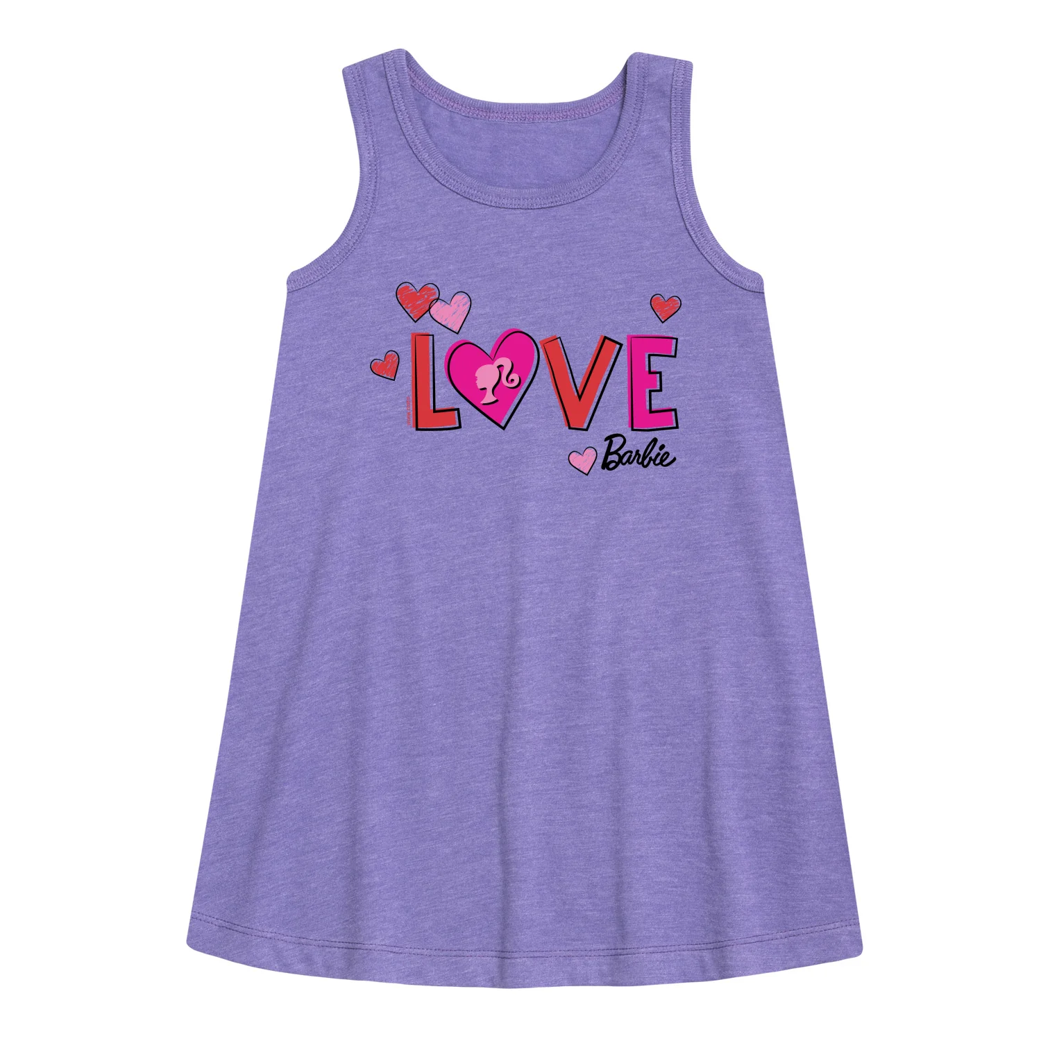 Barbie - Patterned Love - Toddler and Youth Girls A-line Dress - Image 3