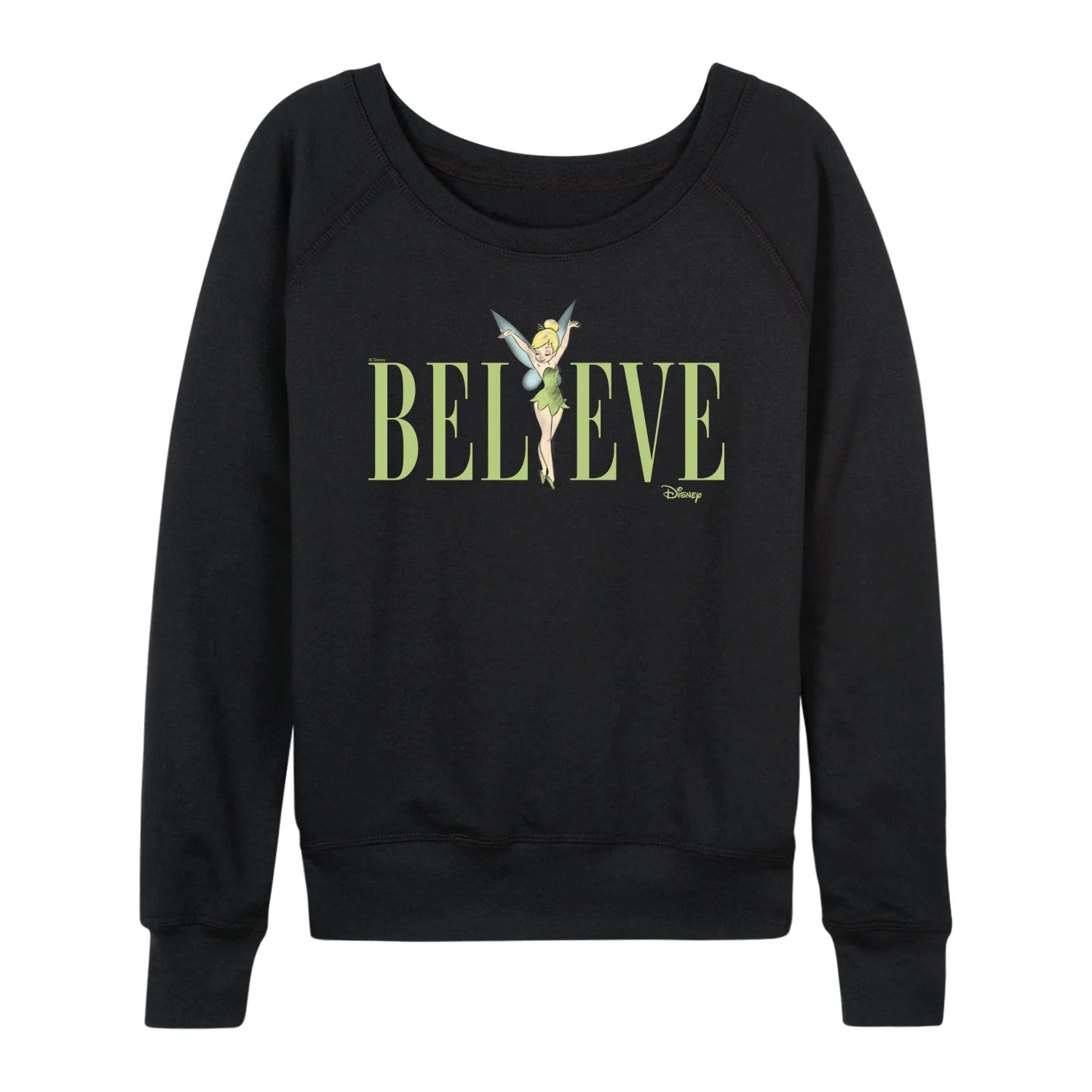 Tinker Bell - Believe - Ladies French Terry Long Sleeve Shirt - Image 2
