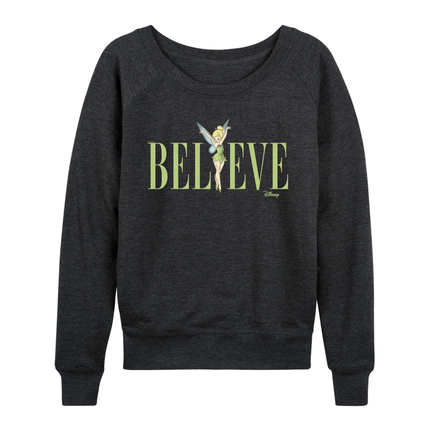 Tinker Bell - Believe - Ladies French Terry Long Sleeve Shirt - Image 3
