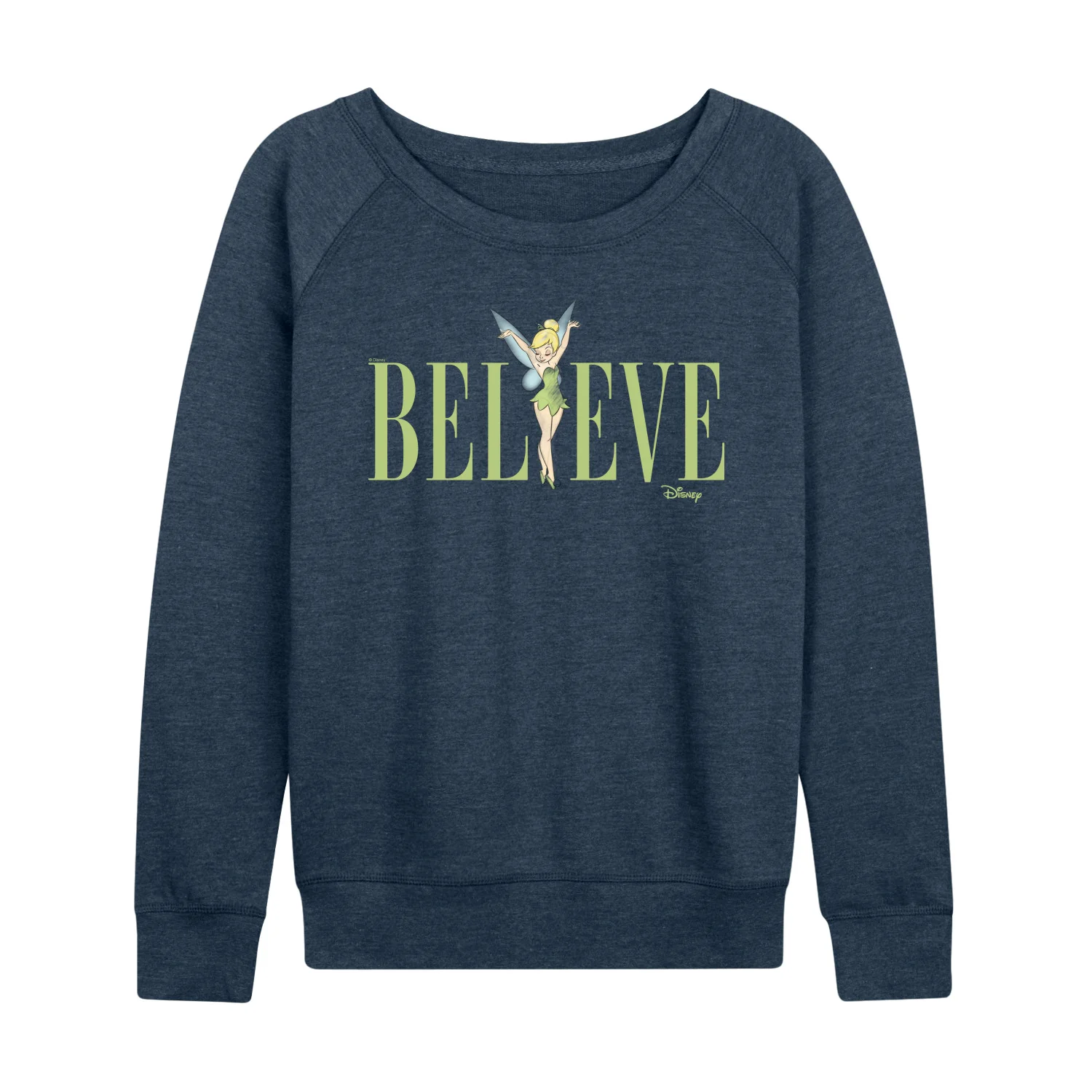 Tinker Bell - Believe - Ladies French Terry Long Sleeve Shirt - Image 4