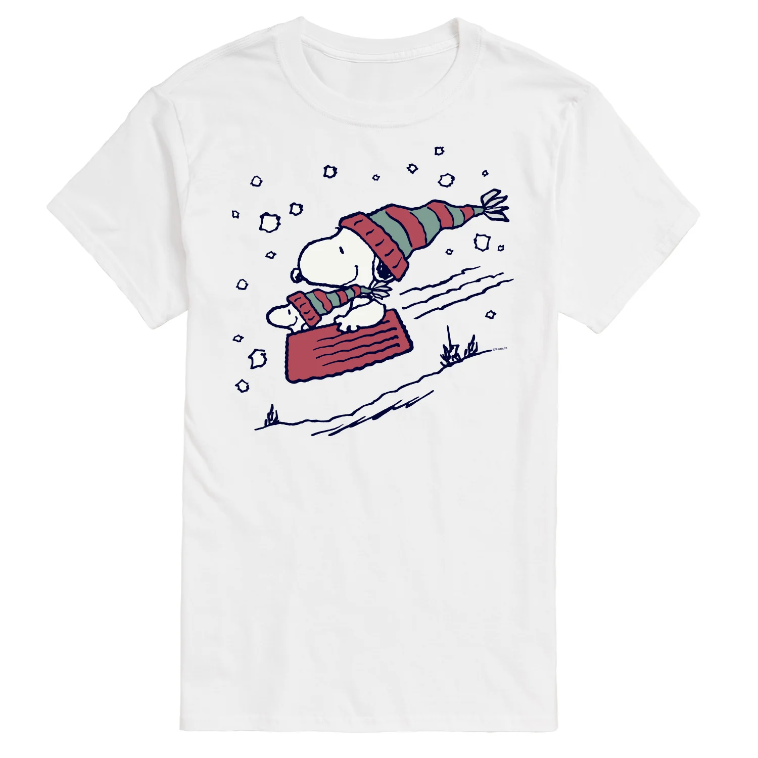 Peanuts - Snoopy Sledding - Men's Short Sleeve Graphic T-Shirt
