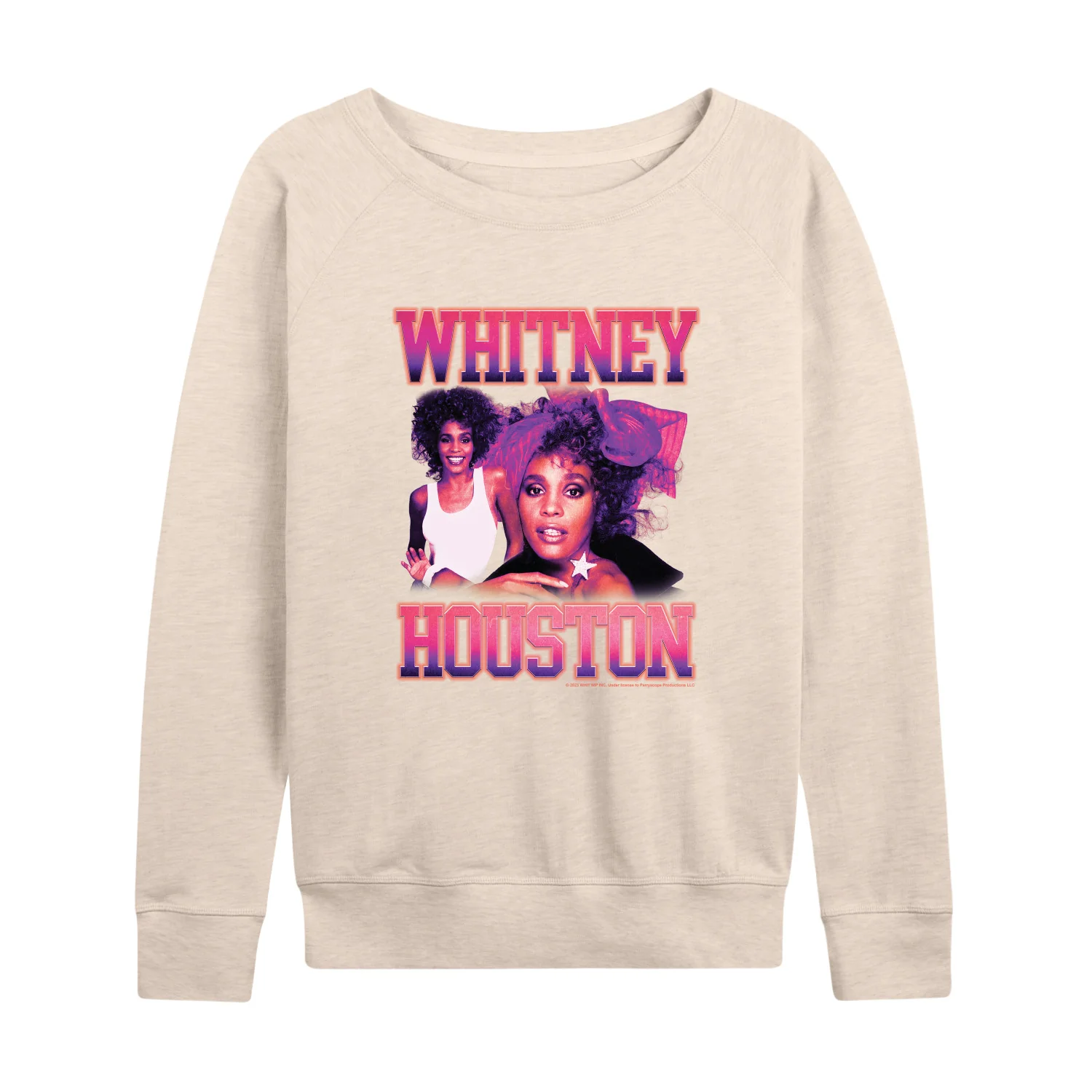 Whitney Houston - Vintage Whitney - Women's Lightweight French Terry Long Sleeve Shirt