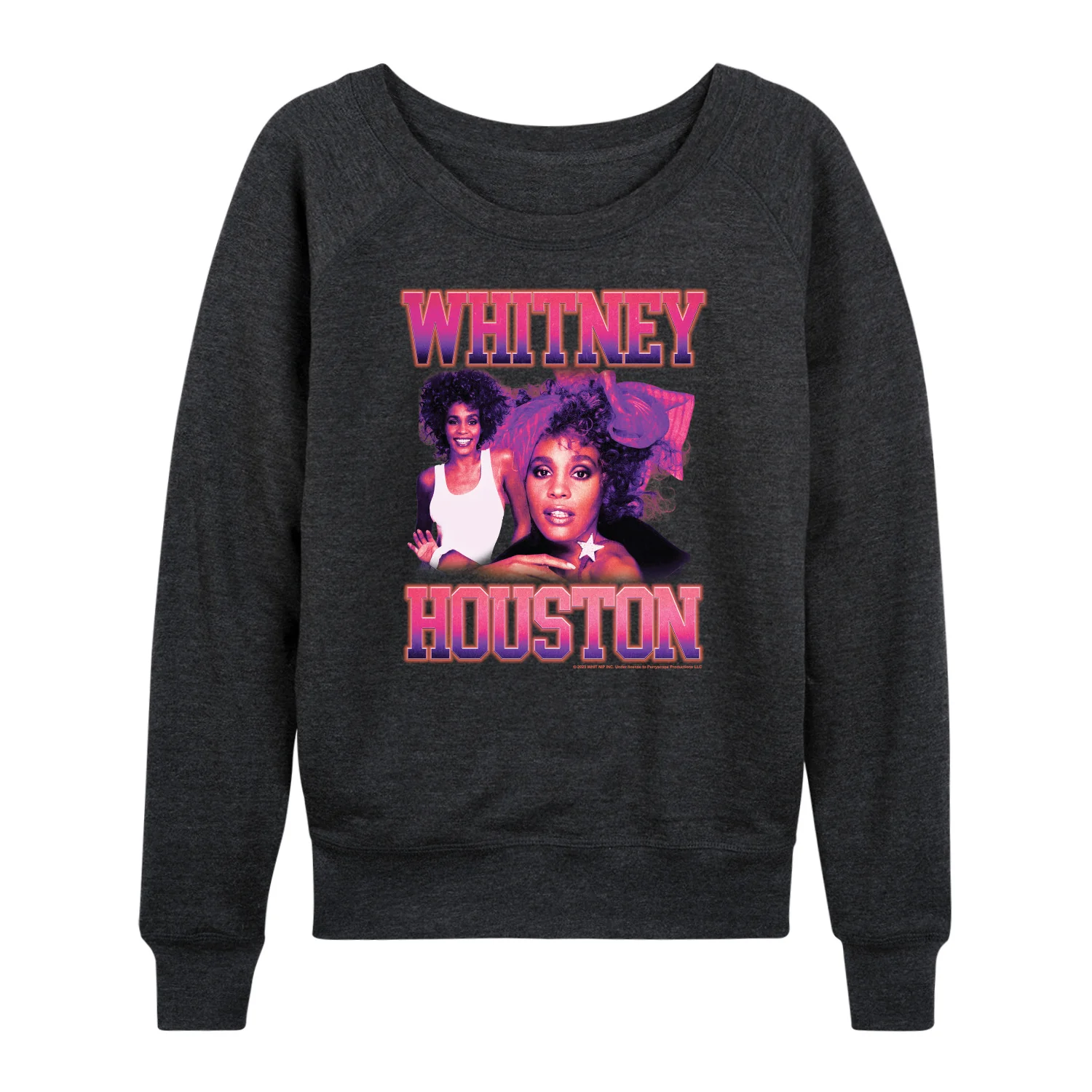 Whitney Houston - Vintage Whitney - Women's Lightweight French Terry Long Sleeve Shirt - Image 3