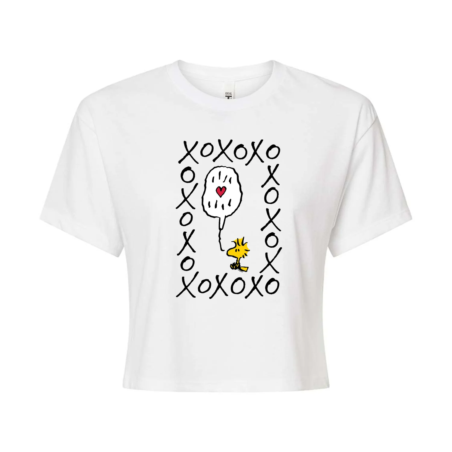 Peanuts - Woodstock XOXO - Juniors Cropped Graphic T-Shirt - Image 2