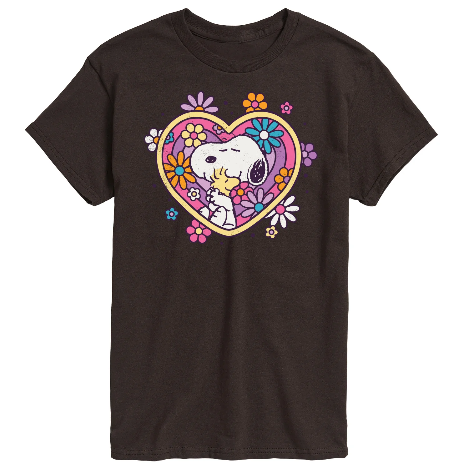 Peanuts - Hug Heart Flower - Men's Short Sleeve Graphic T-Shirt - Image 2