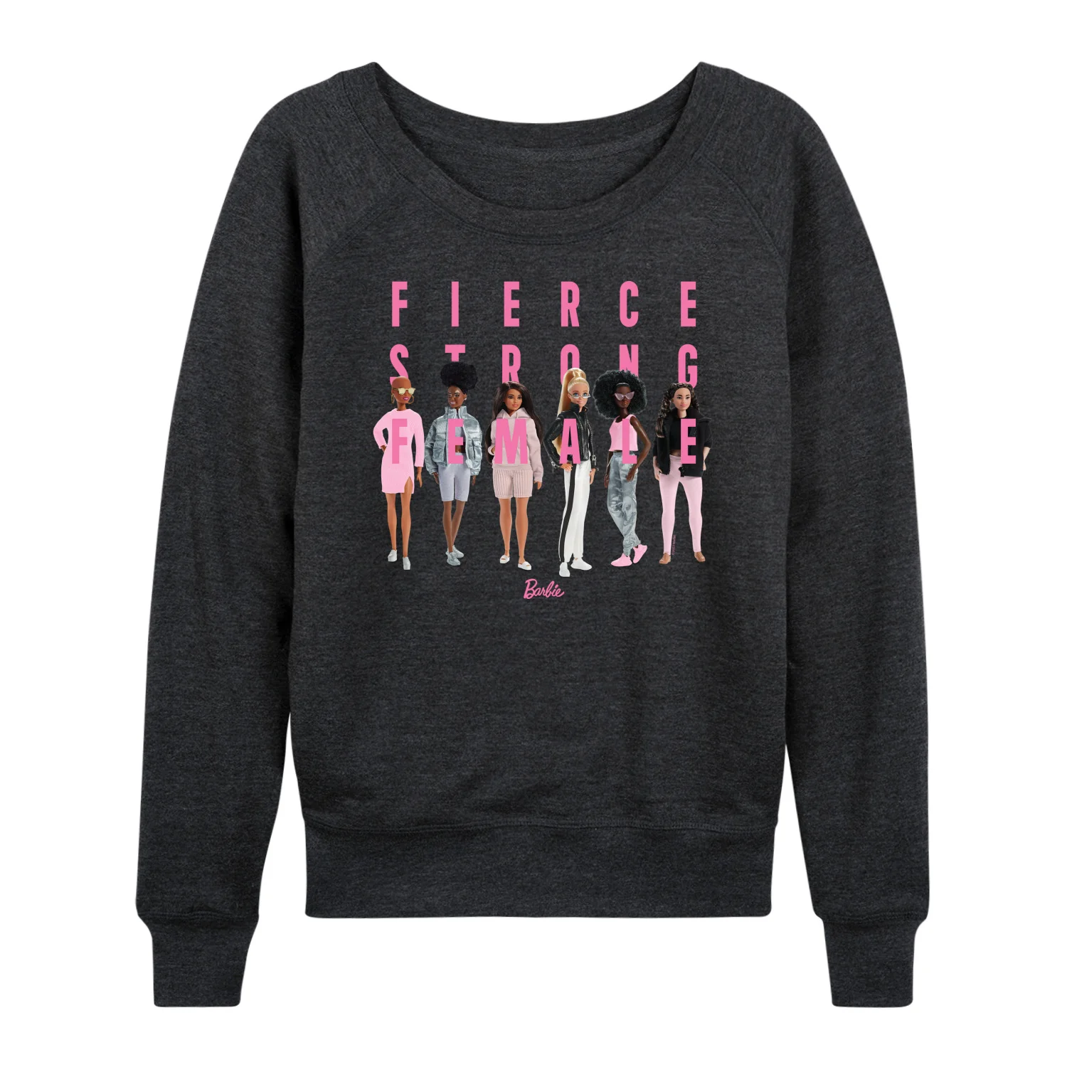 Barbie - Fierce Strong Female - Boss Barbie - Women's Lightweight French Terry Long Sleeve Shirt