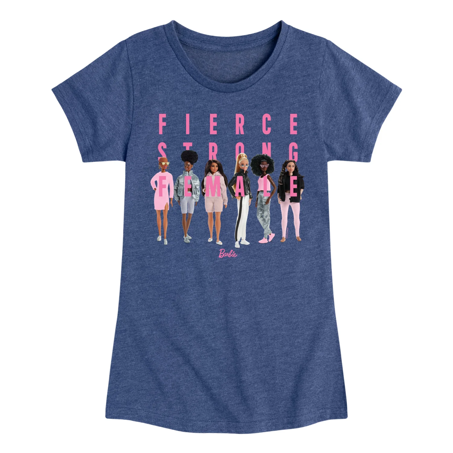 Barbie - Fierce Strong Female - Power Pose - Toddler And Youth Girls Raglan Graphic T-Shirt - Image 2