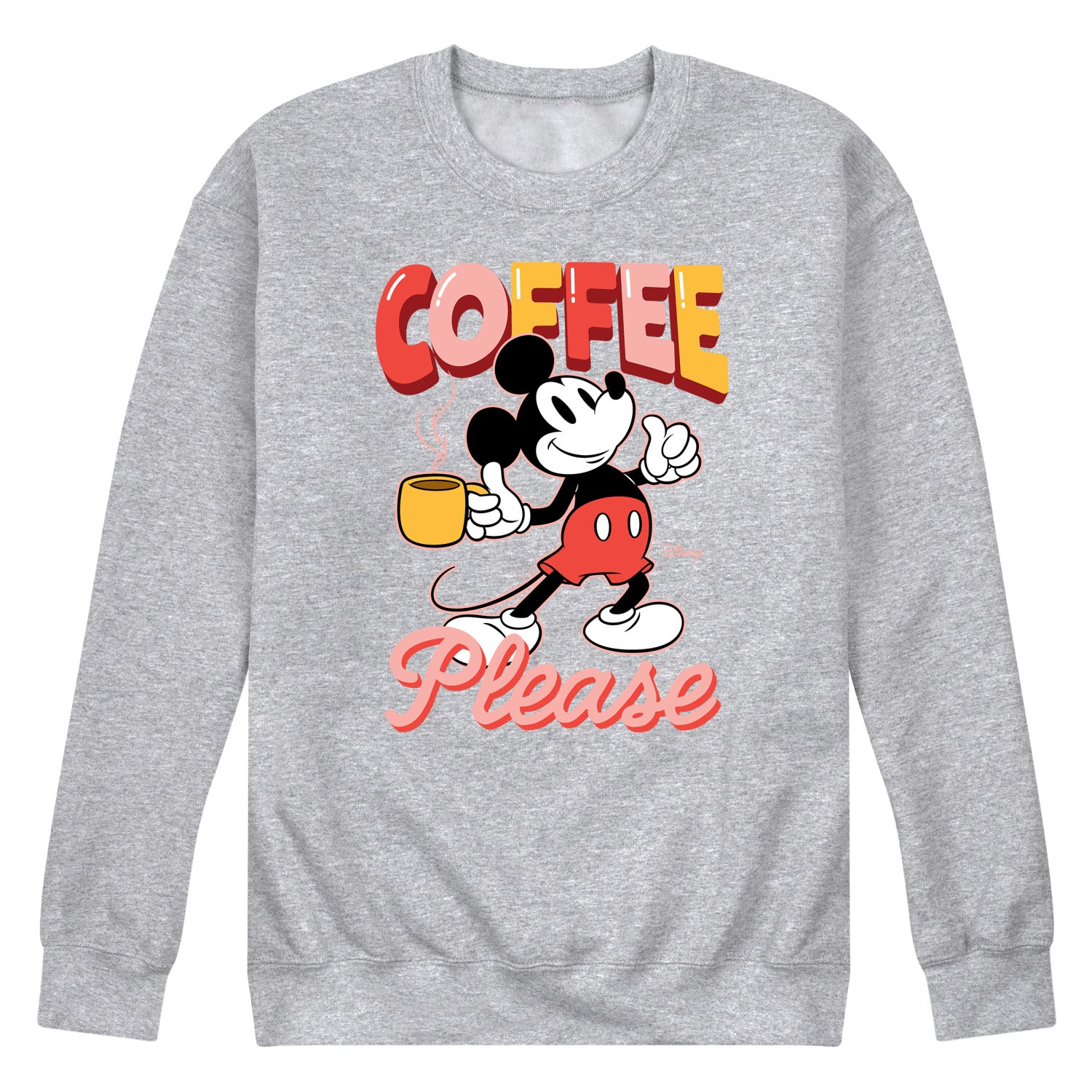 Disney - Coffee Please - Men's Crew Fleece Sweatshirt
