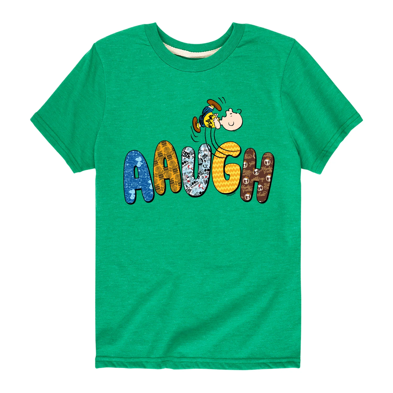 Peanuts - Aaugh Pattern Charlie Brown - Toddler And Youth Short Sleeve Graphic T-Shirt - Image 3