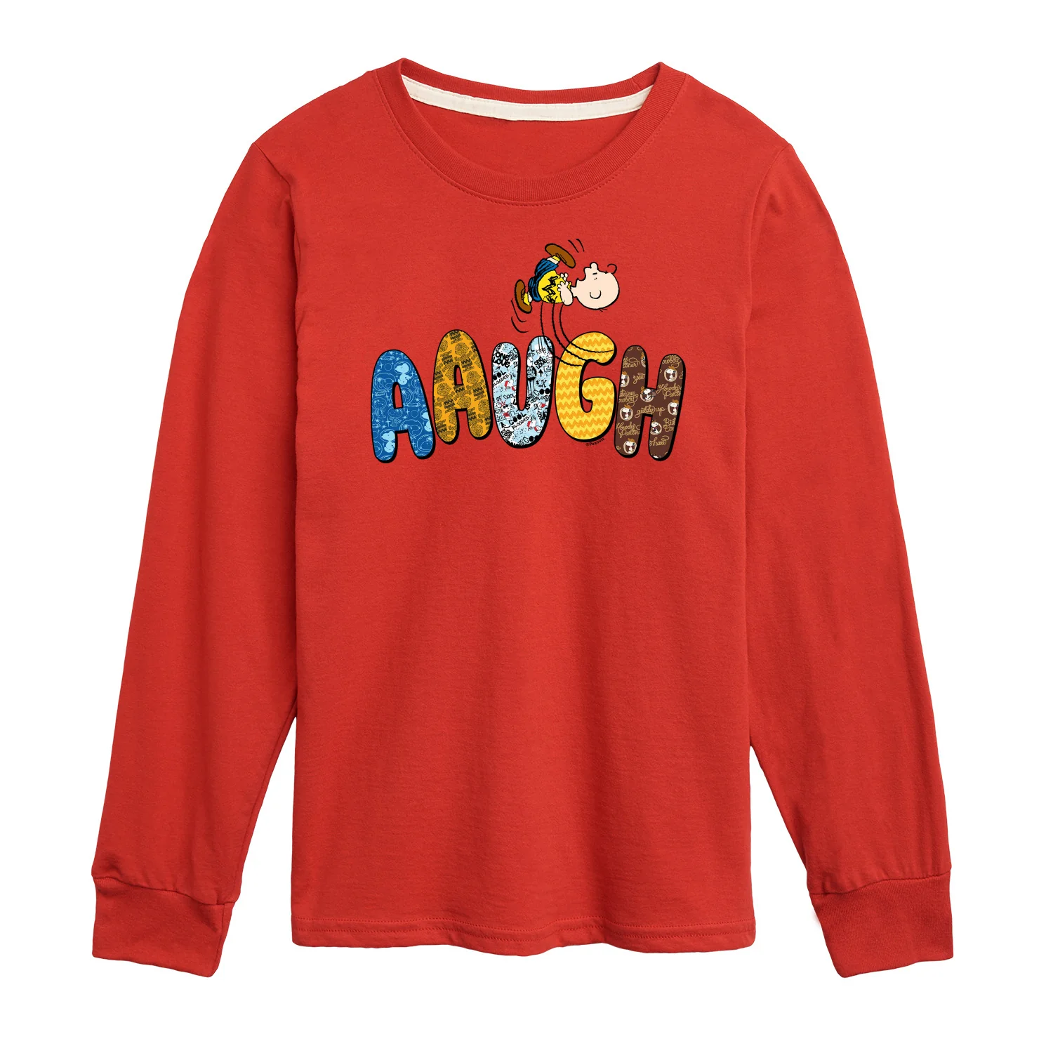 Peanuts - Aaugh Pattern Charlie Brown - Toddler And Youth Long Sleeve Graphic T-Shirt - Image 2