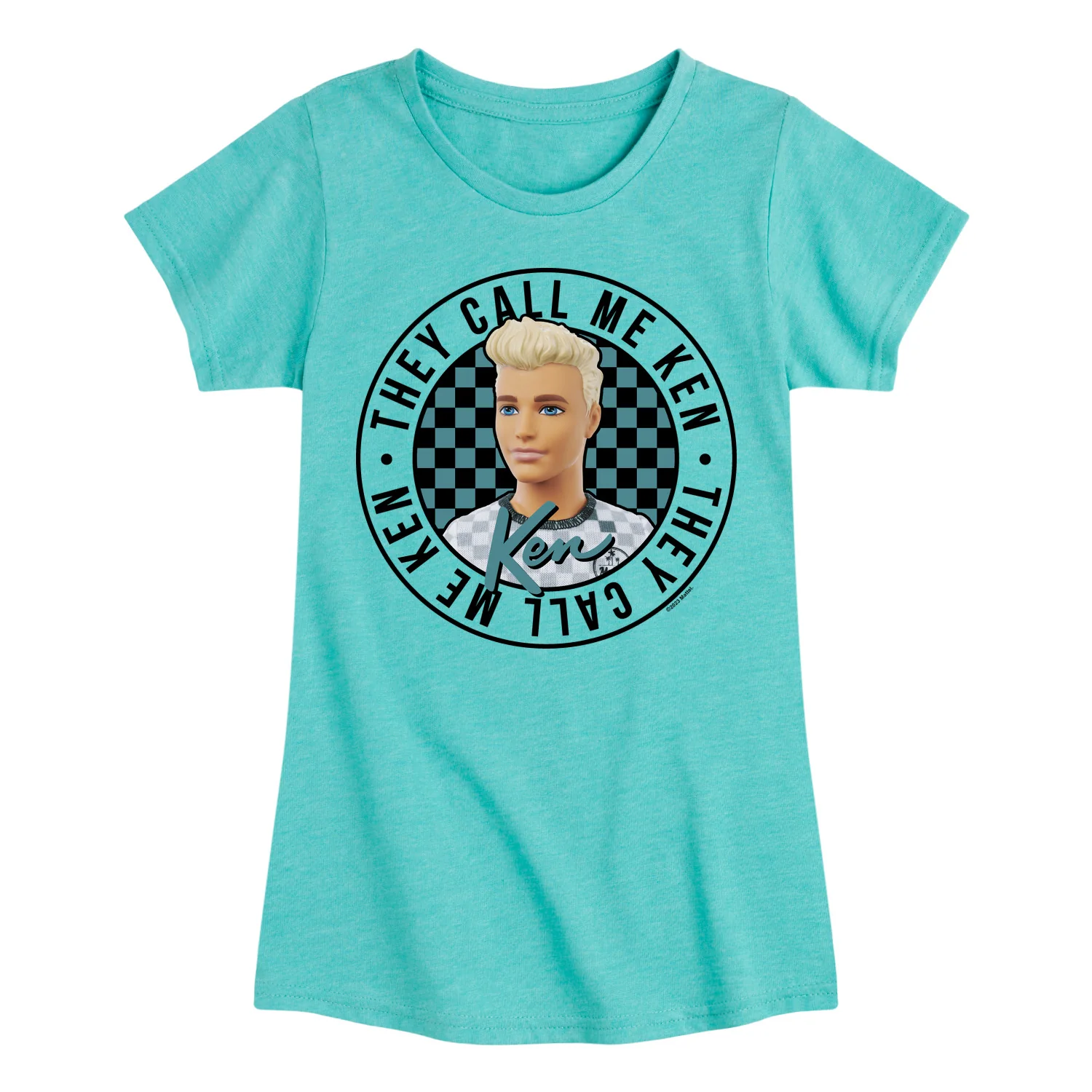 Barbie - They Call Me Ken - Retro Circle - Toddler And Youth Girls Raglan Graphic T-Shirt - Image 3