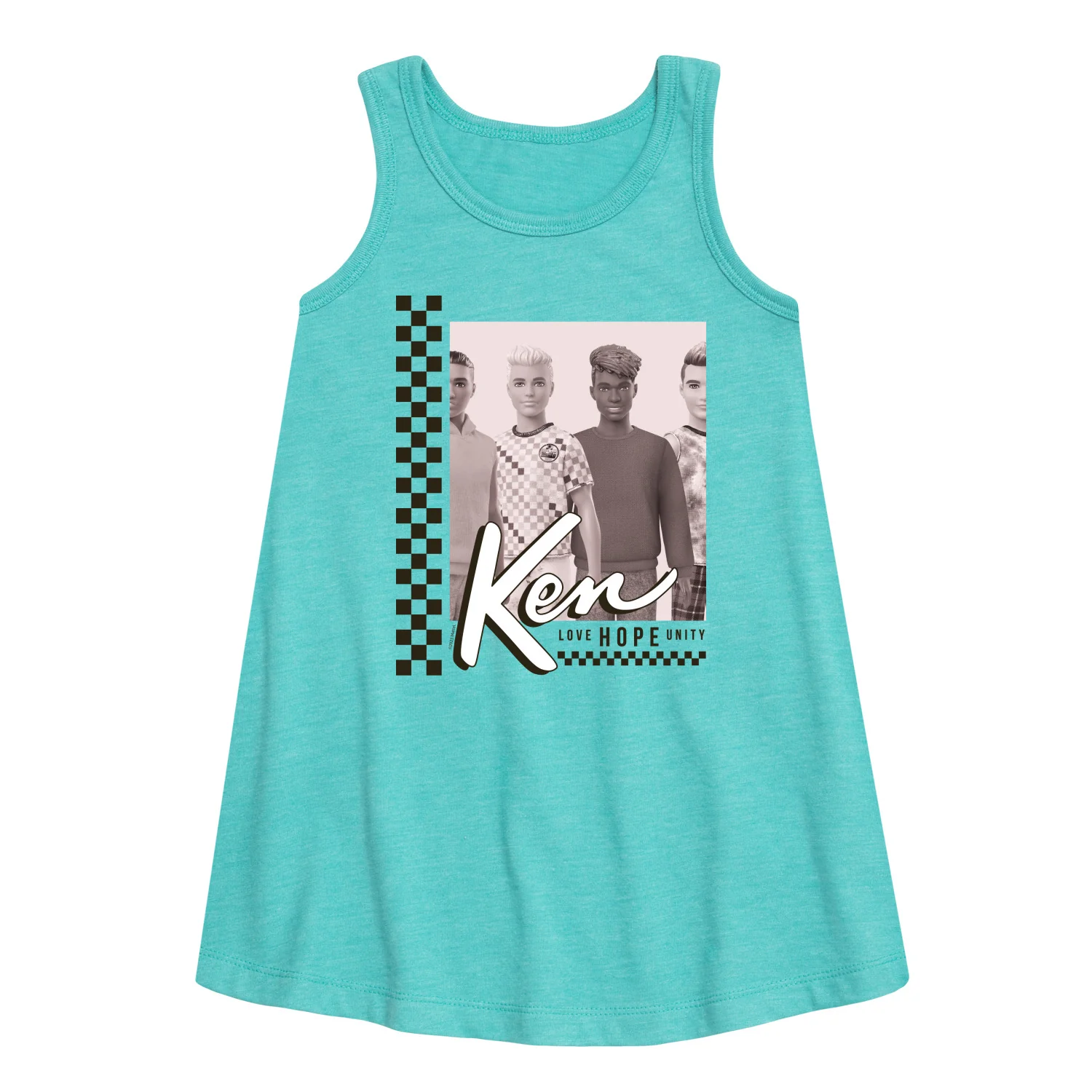 Barbie - Ken - Love Hope Unity - Toddler and Youth Girls A-line Dress - Image 2