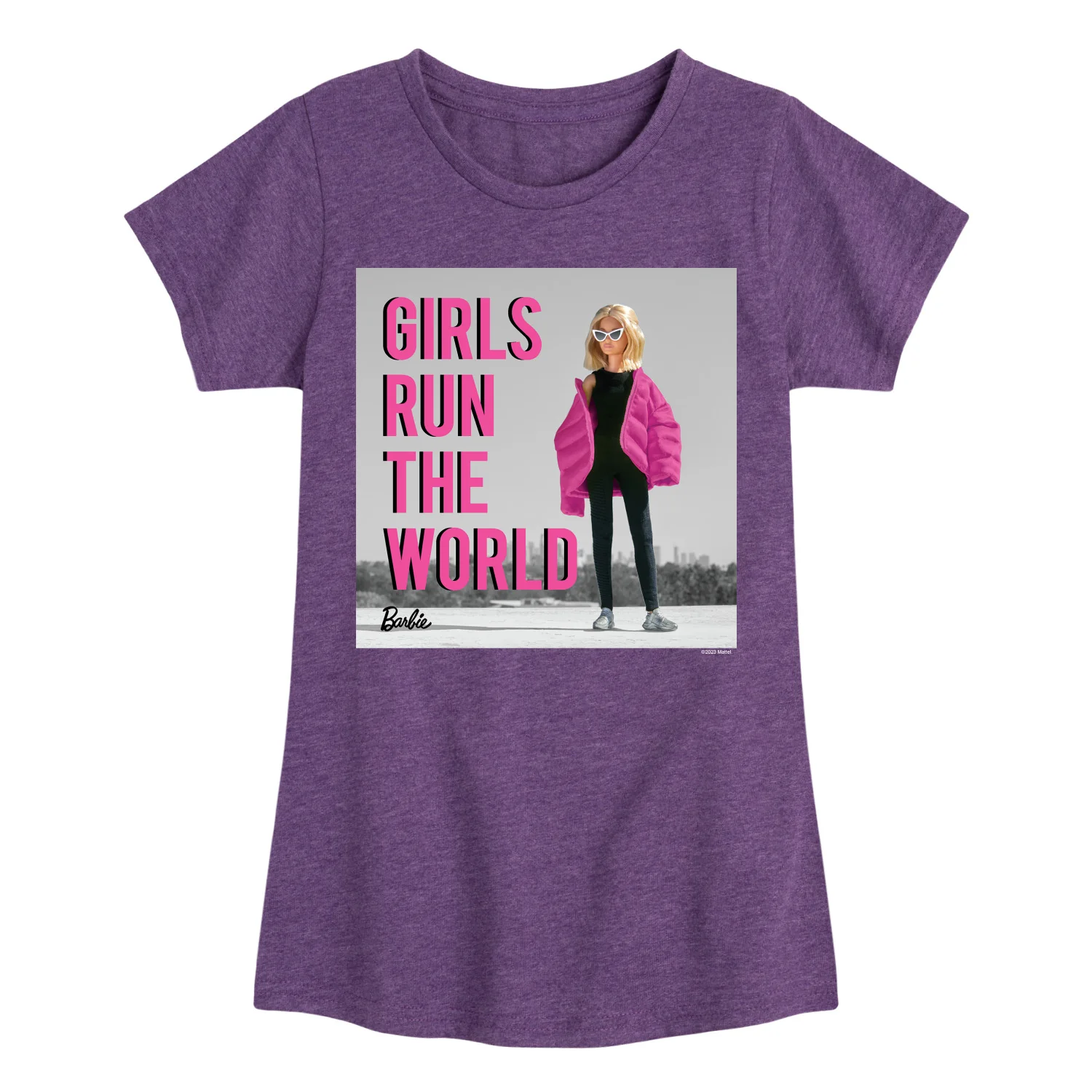 Barbie - Girls Run the World - Cool Style - Toddler And Youth Girls Raglan Graphic T-Shirt - Image 5