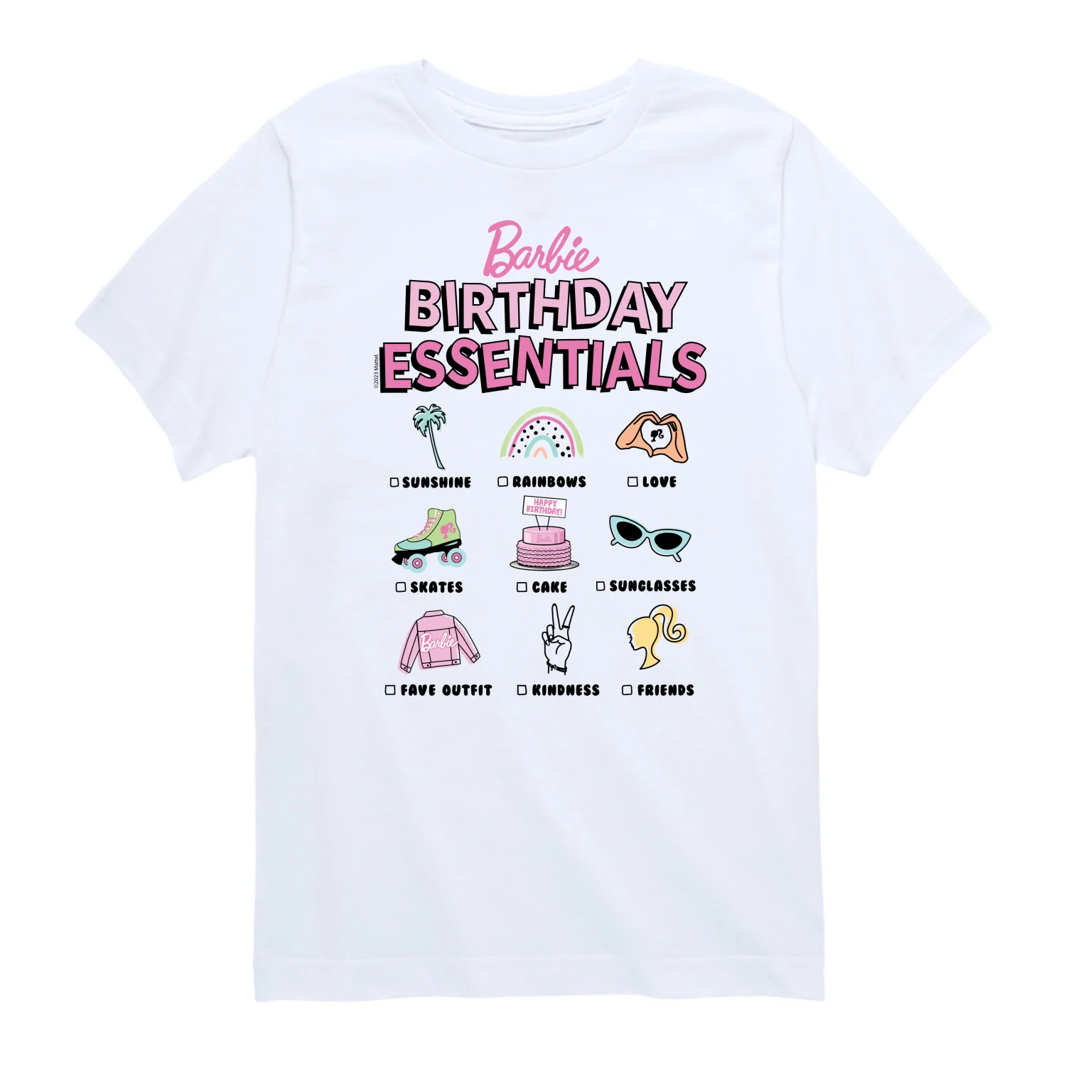 Barbie - Birthday Essentials - Toddler And Youth Short Sleeve Tee - Image 4