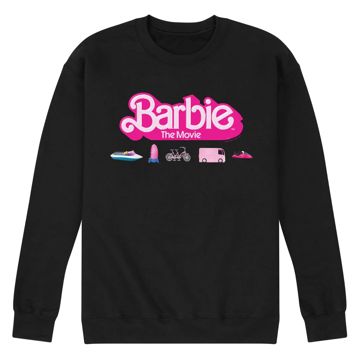 Barbie the Movie - Barbie Transportaion Vehicles - Men's Crew Neck Fleece Pullover - Image 2