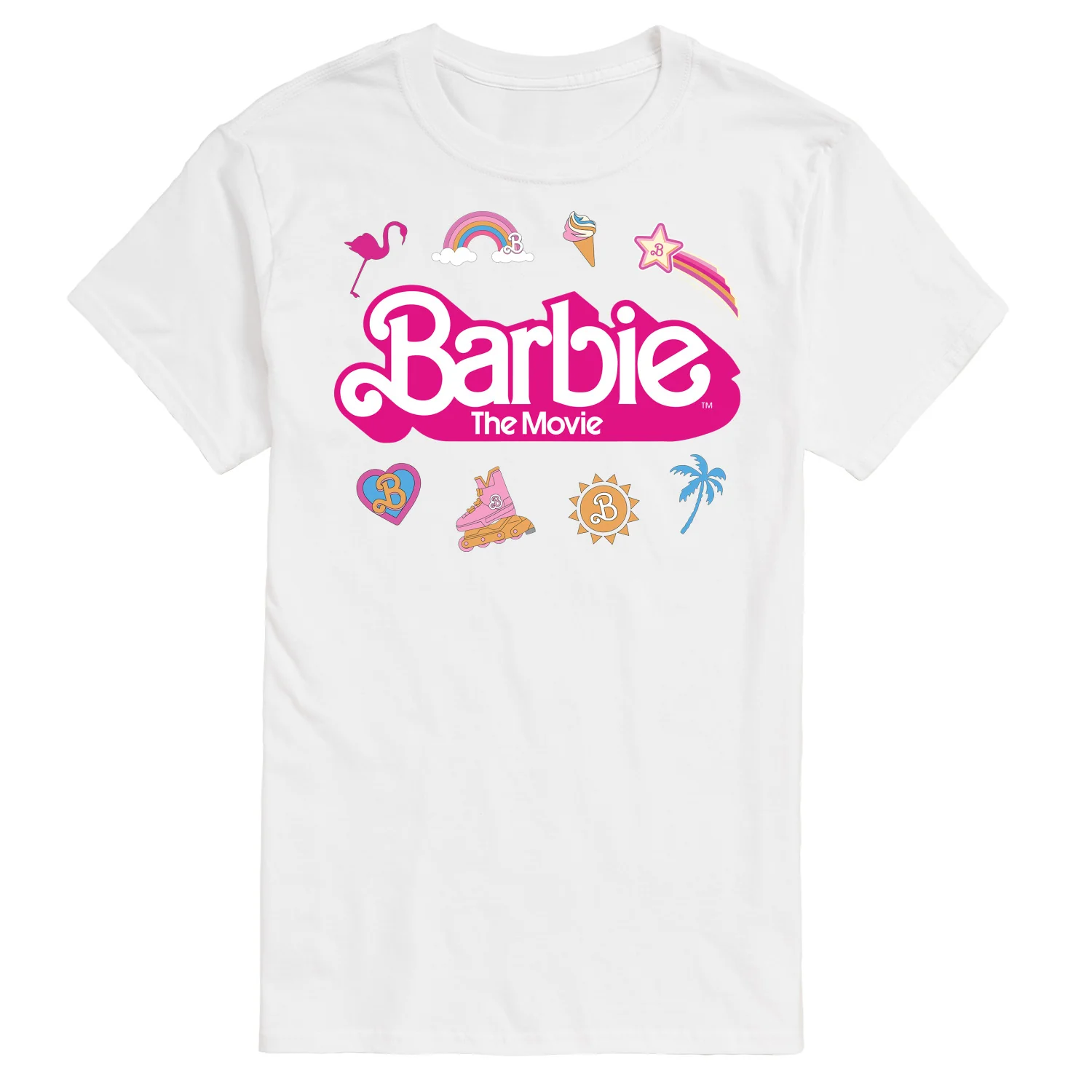 Barbie the Movie - Movie Logo Icons -  Men's Short Sleeve Graphic T- Shirt