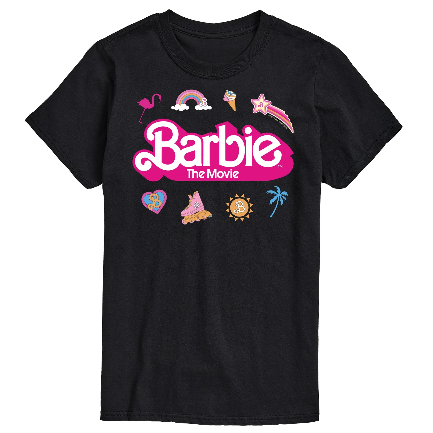 Barbie the Movie - Movie Logo Icons -  Men's Short Sleeve Graphic T- Shirt - Image 2