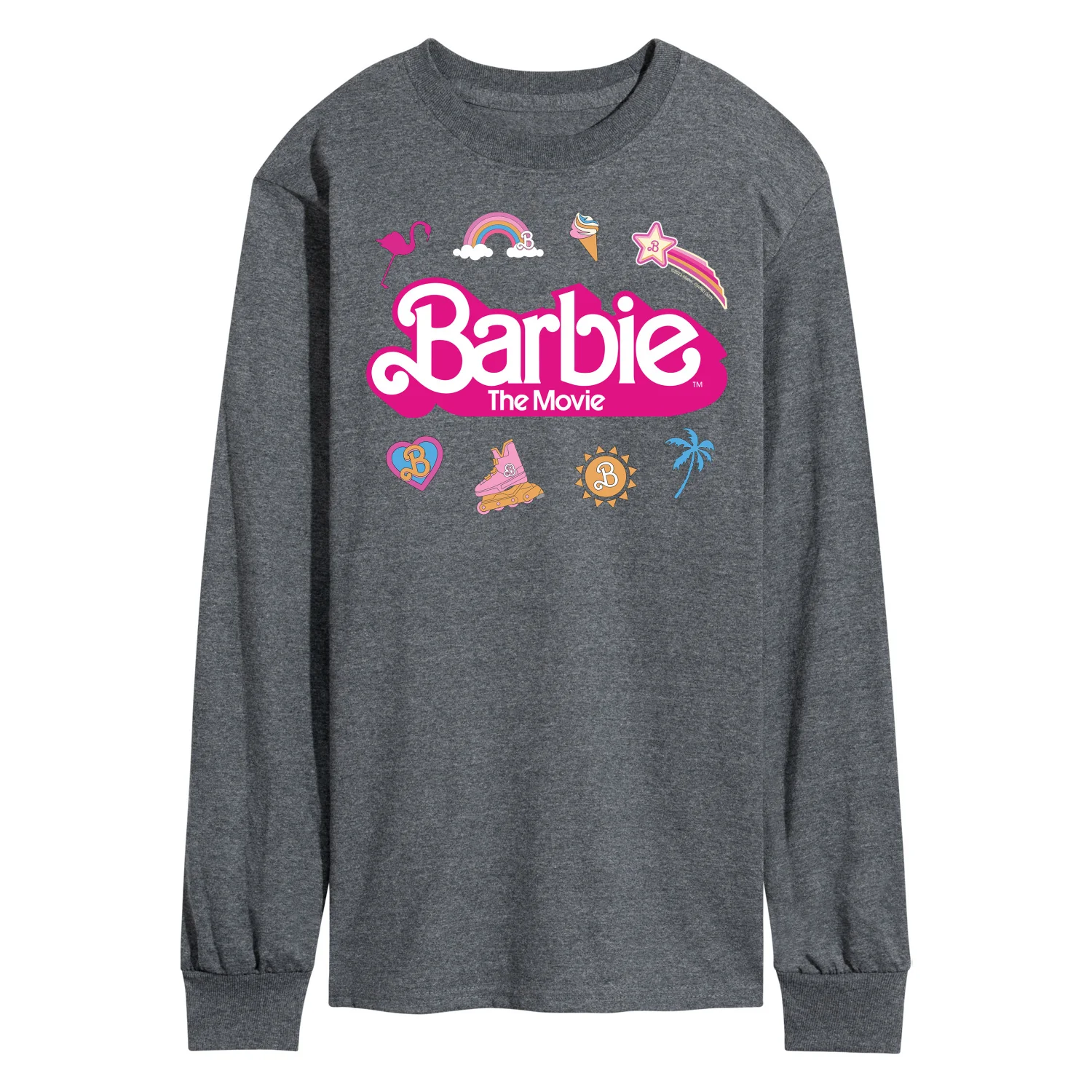Barbie the Movie - Movie Logo Icons -  Men's Long Sleeve T- Shirt - Image 3