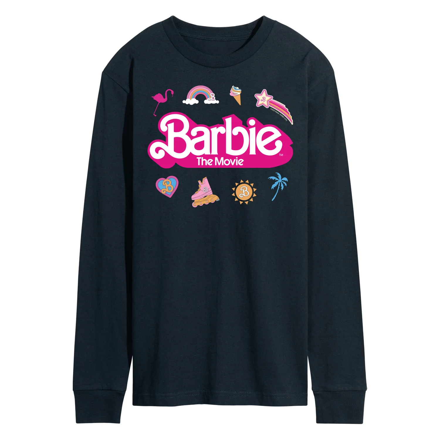 Barbie the Movie - Movie Logo Icons -  Men's Long Sleeve T- Shirt - Image 4