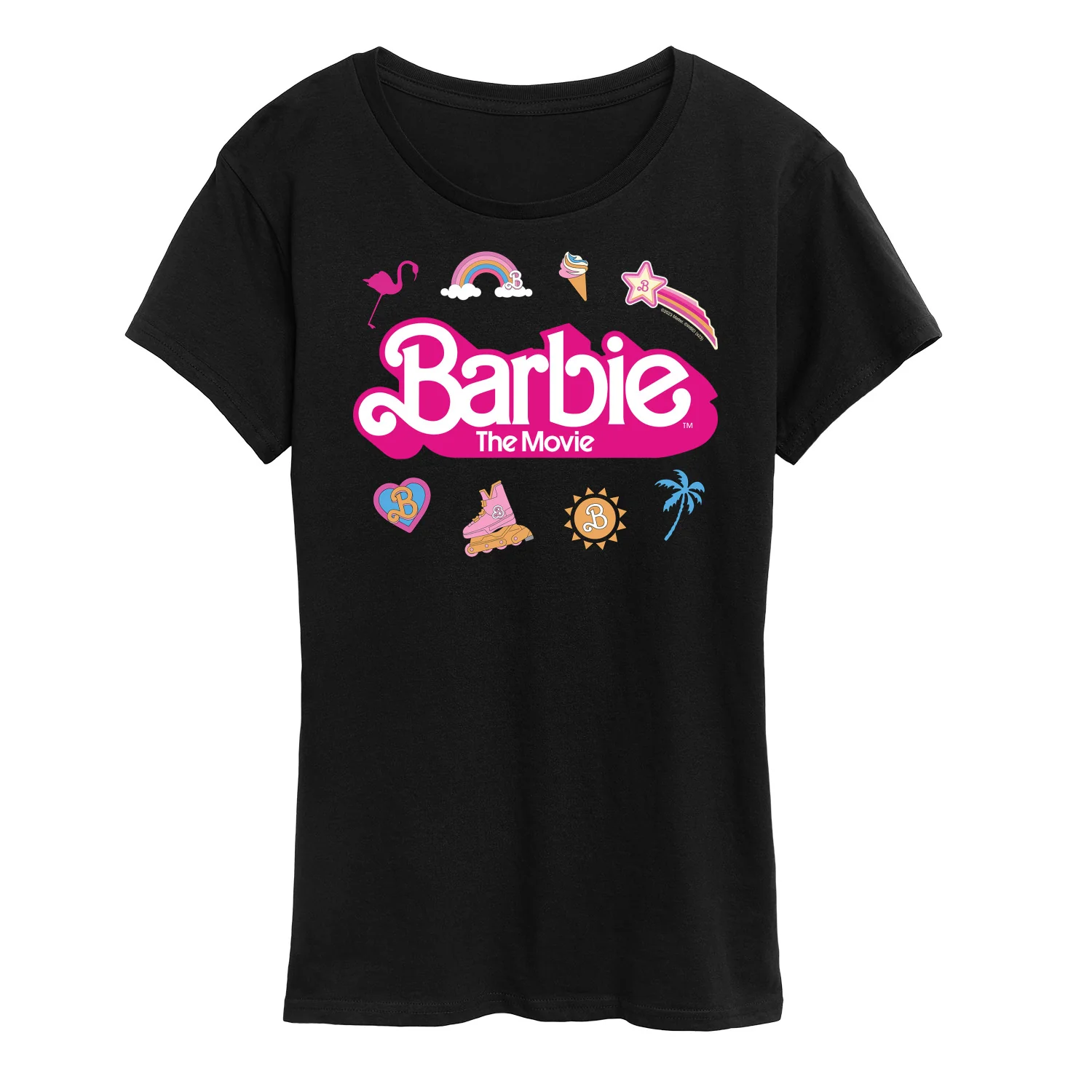 Barbie the Movie - Movie Logo Icons - Women's Short Sleeve Graphic T-Shirt - Image 2