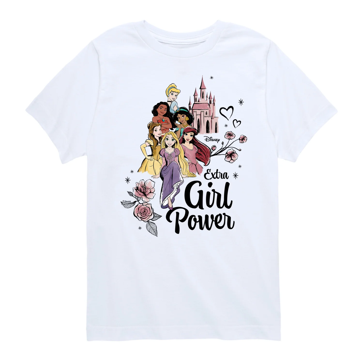Disney - Extra Girl Power - Toddler & Youth Short Sleeve Graphic T-Shirt