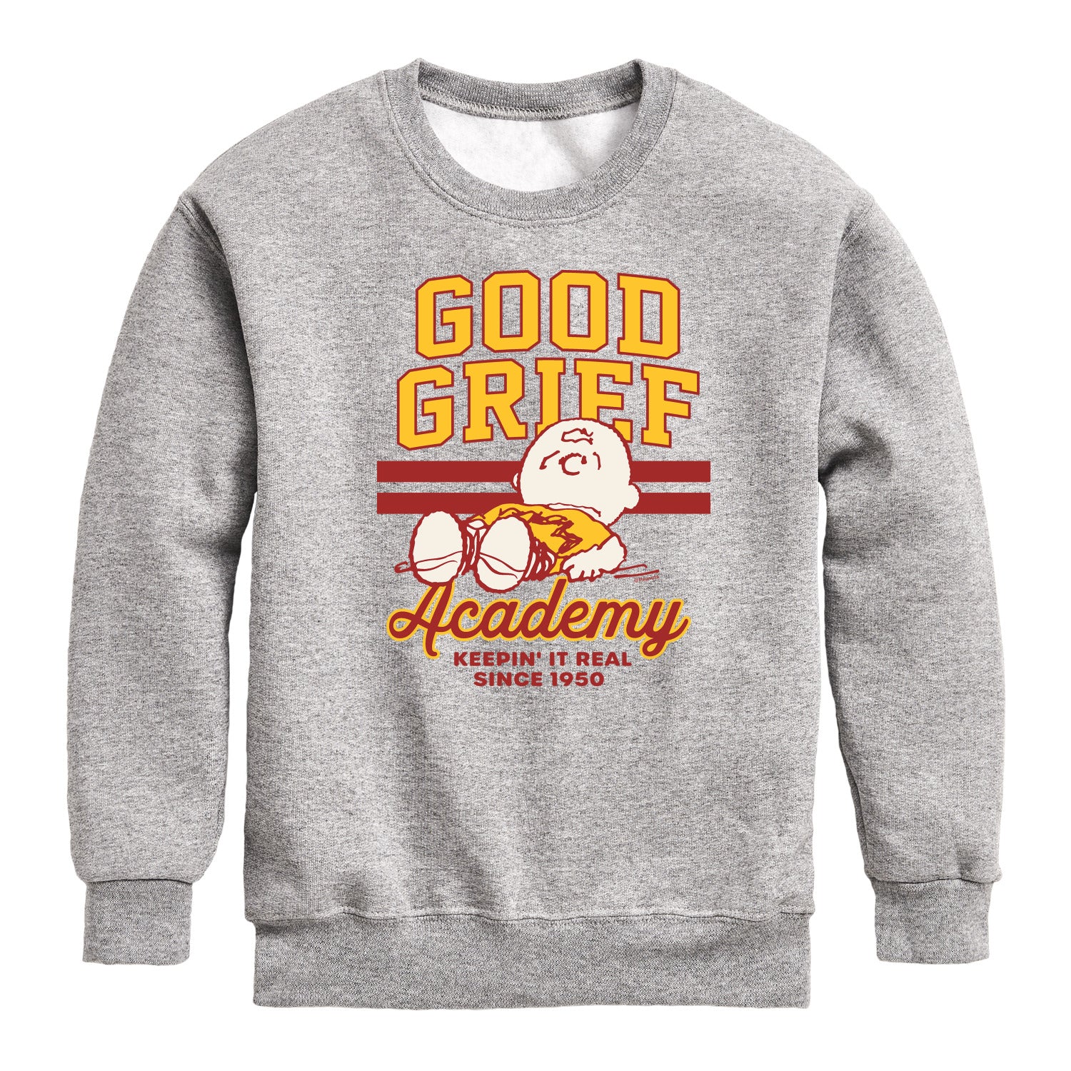 Peanuts - Good Grief Academy - Toddler & Youth Crewneck Fleece Sweatshirt
