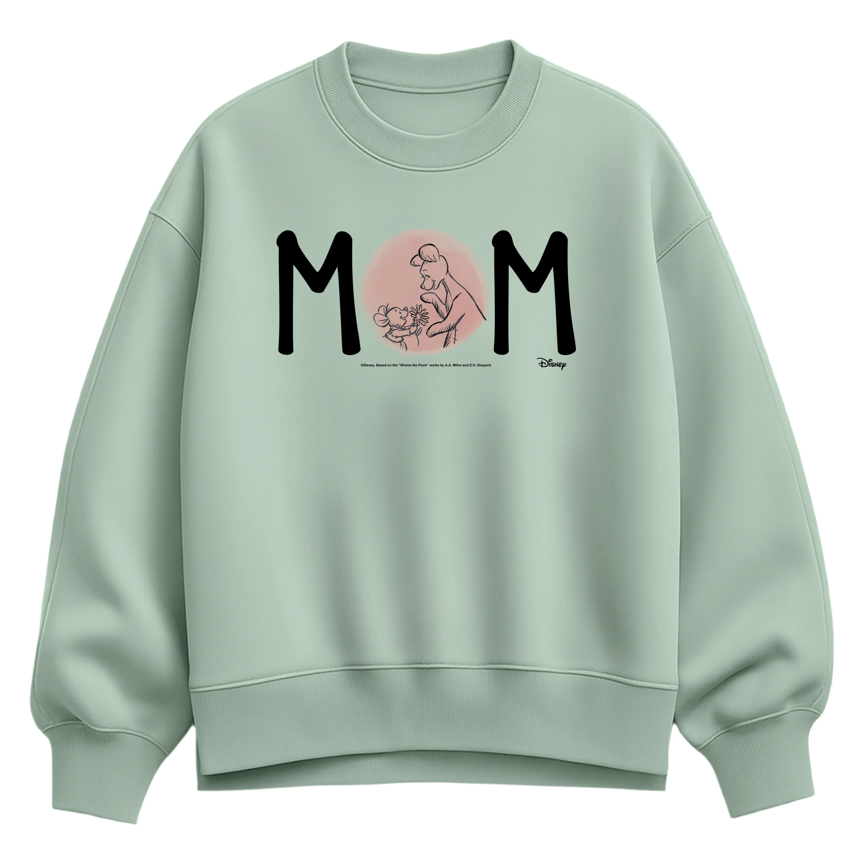 Winnie the Pooh - Mom With Kanga and Roo - Women's Oversized Fleece Crew Sweatshirt - Image 3